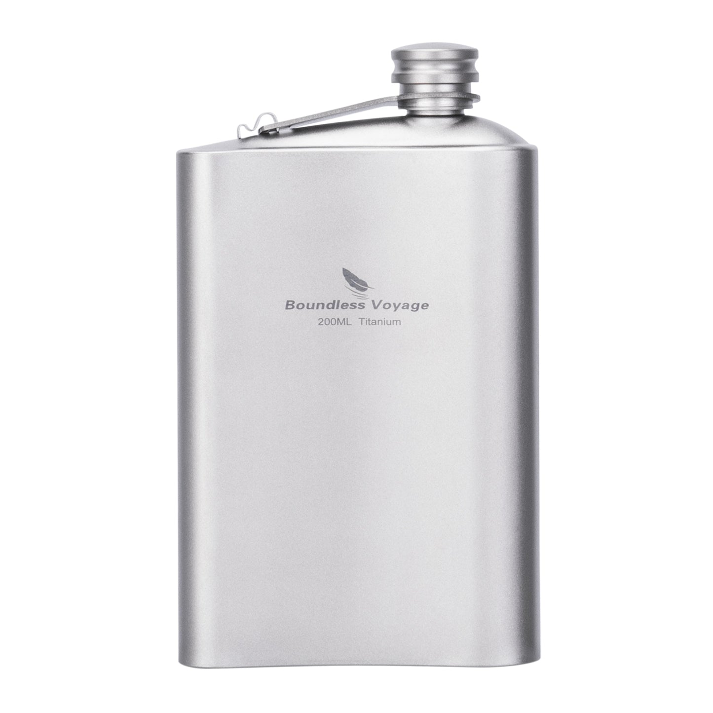 Boundless Voyage 200ml Titanium Flask – Ultralight & Durable Liquor Bottle for Whiskey, Vodka, Wine – Odorless Camping & Hiking Gear