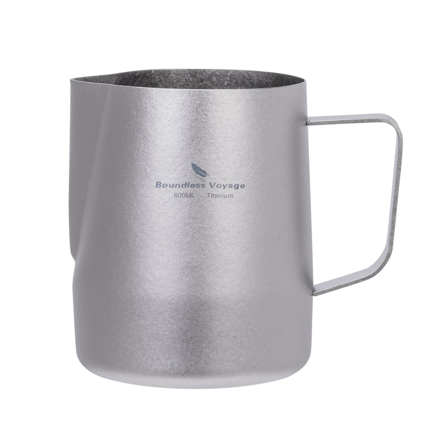 Boundless Voyage Titanium Espresso Steaming Pitcher – Milk Frother Cup with Round Spout for Barista Latte Art & Coffee