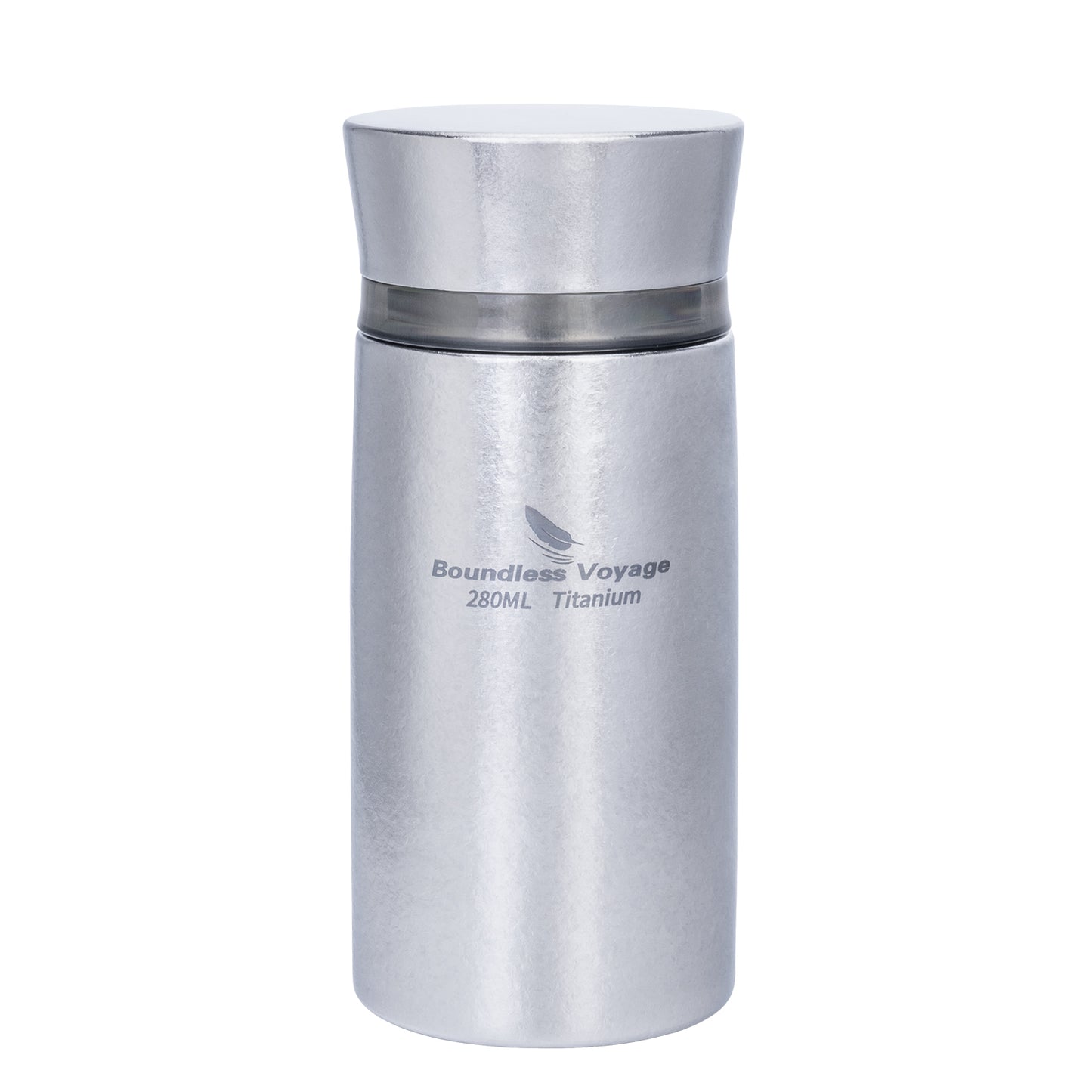 Boundless Voyage 280ml Titanium Vacuum Flask Small Insulated Bottle Portable Car Travel Coffee Tea Cup Keeps Hot or Cold Mini Sports Water Bottle for Chlid Girls