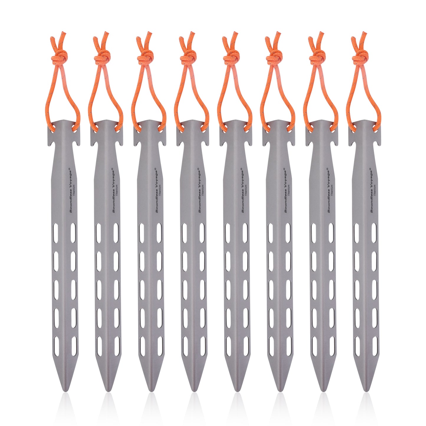 Boundless Voyage Titanium Tent Stakes Pegs Nails Outdoor Camping Ultralight Awning Canopy Accessories 8 pieces