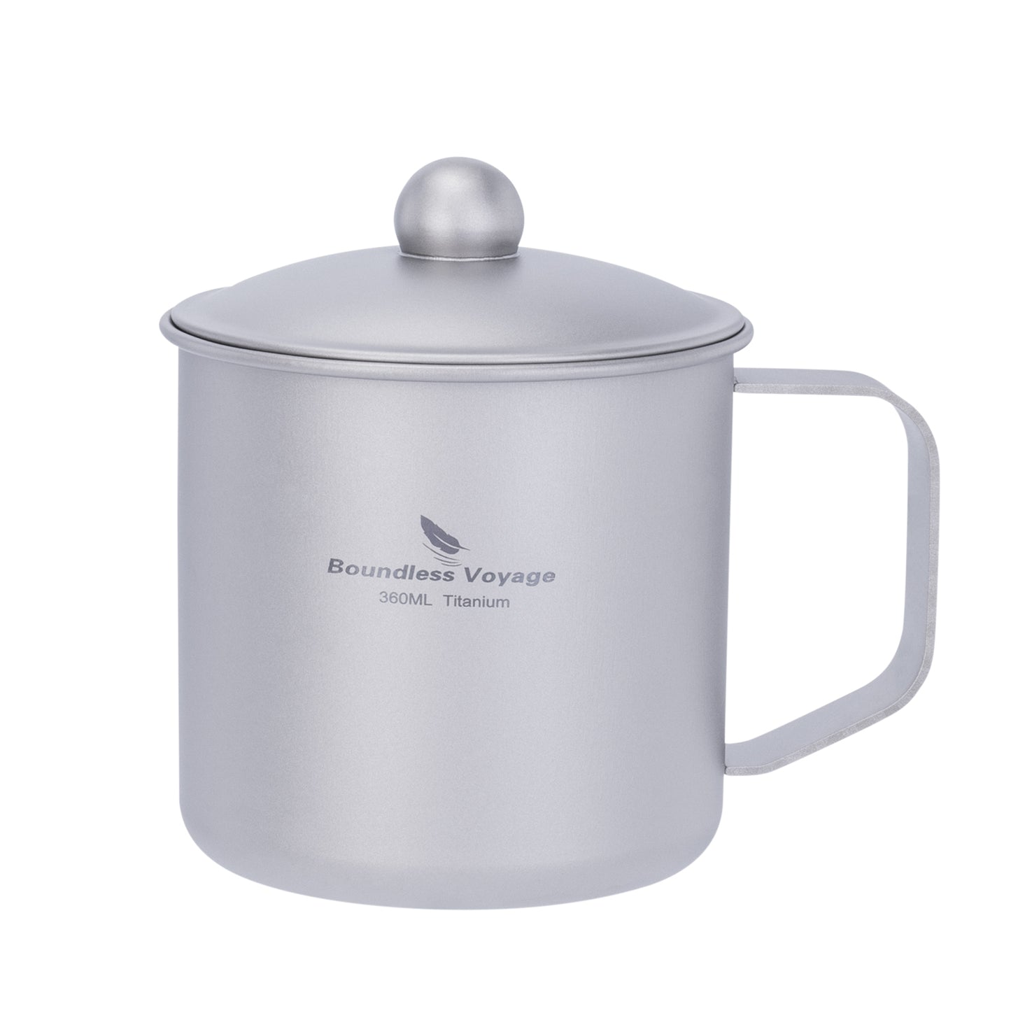 Boundless Voyage Titanium Camping Mug Cup with Lid Ultra-light Portable Hiking Backpacking Cooking Kit Picnic Tableware