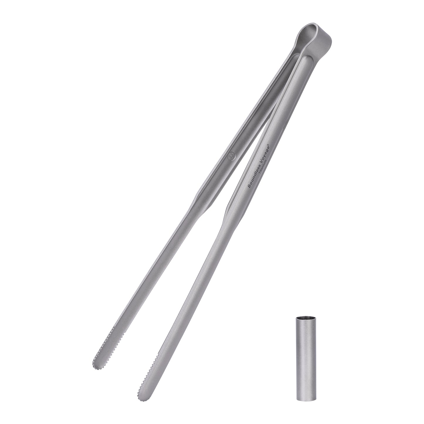 Boundless Voyage Titanium BBQ Tongs, Ultralight Heat-Resistant & Rustproof Titanium Grilling Tongs for Camping, Hiking, Outdoor Cooking