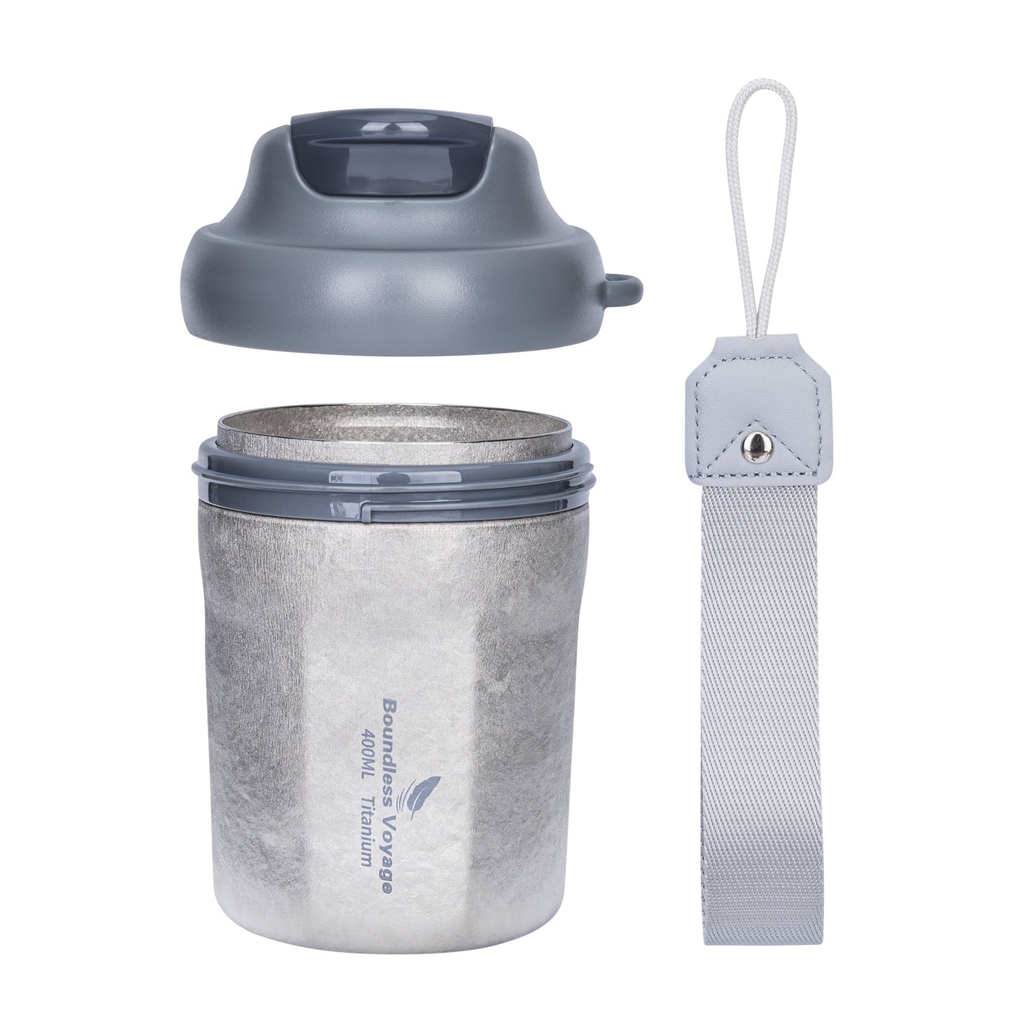 Boundless Voyage Titanium Vacuum Insulated Travel Mug – Spill-Proof Thermos Cup with Lid for Hot & Cold Coffee, Tea, Beer