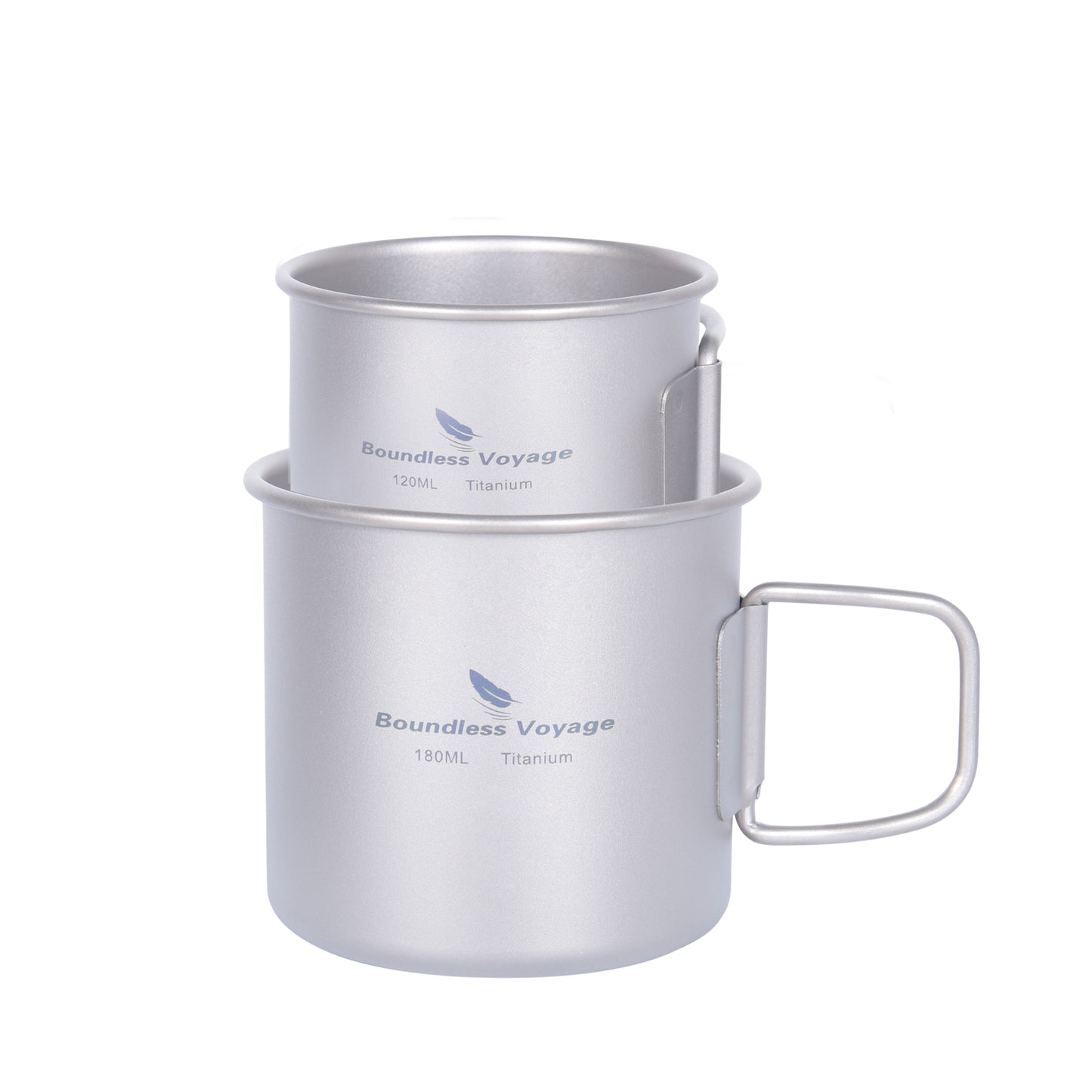 Boundless Voyage Titanium ultra lightweight 120ml and 180ml tea cup wine mug for outdoor camping coffee beer cup without lid