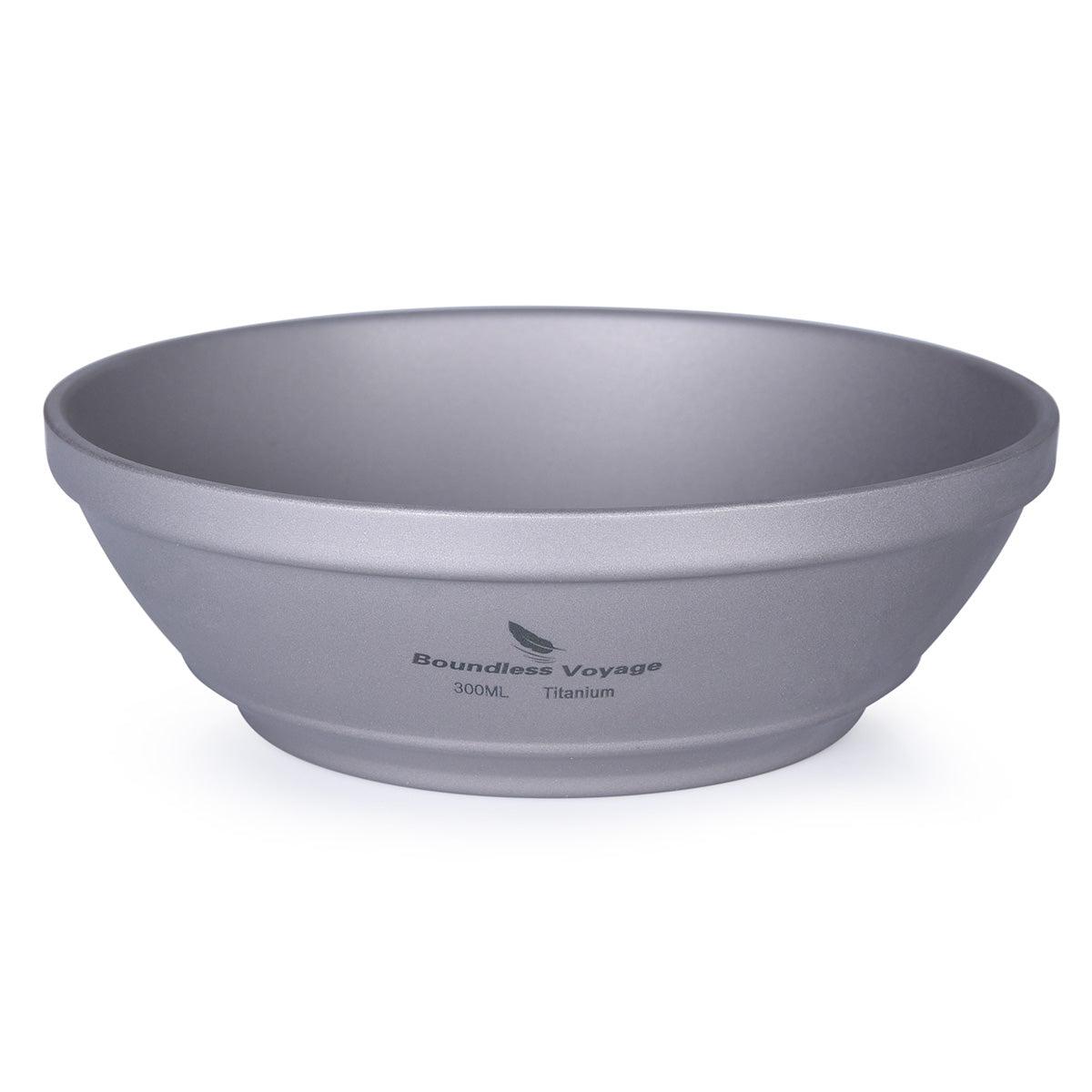 Boundless Voyage Titanium Double-Wall Bowl 300ml For Outdoor Camping Home Tableware Lightweight