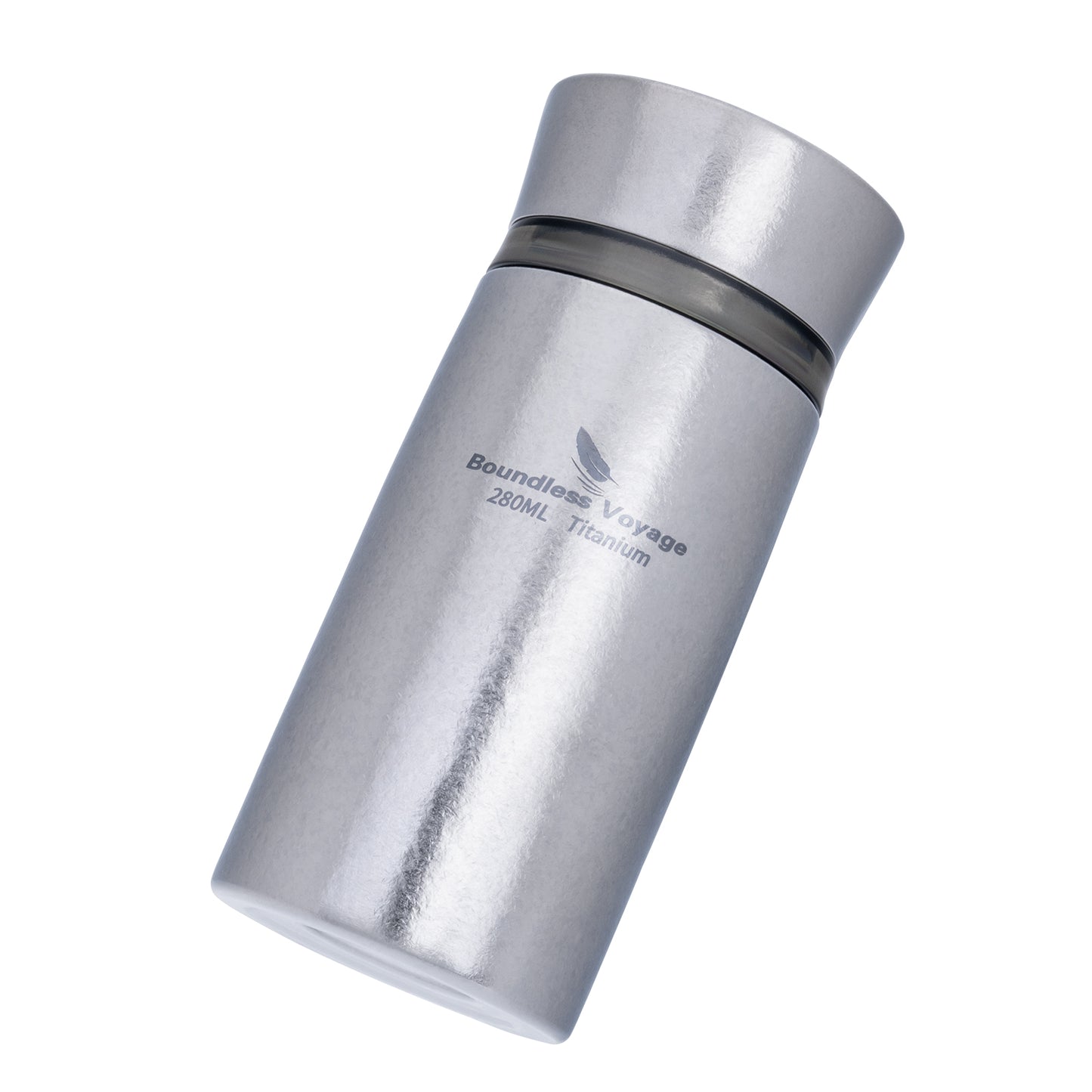 Boundless Voyage 280ml Titanium Vacuum Flask Small Insulated Bottle Portable Car Travel Coffee Tea Cup Keeps Hot or Cold Mini Sports Water Bottle for Chlid Girls