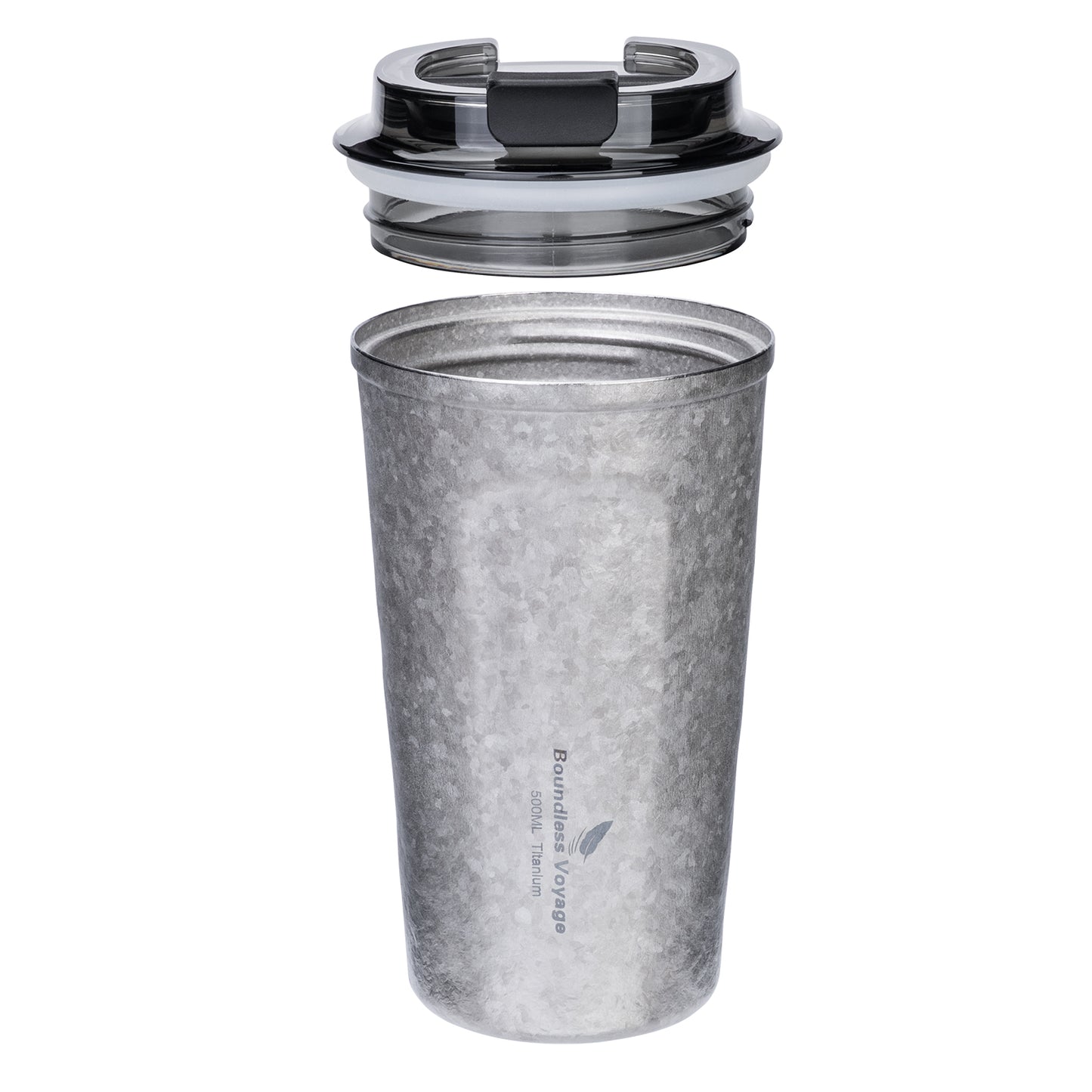 Boundless Voyage Titanium Thermos Bottle with Lid Double-Walled Insulated Water Mug 500ml