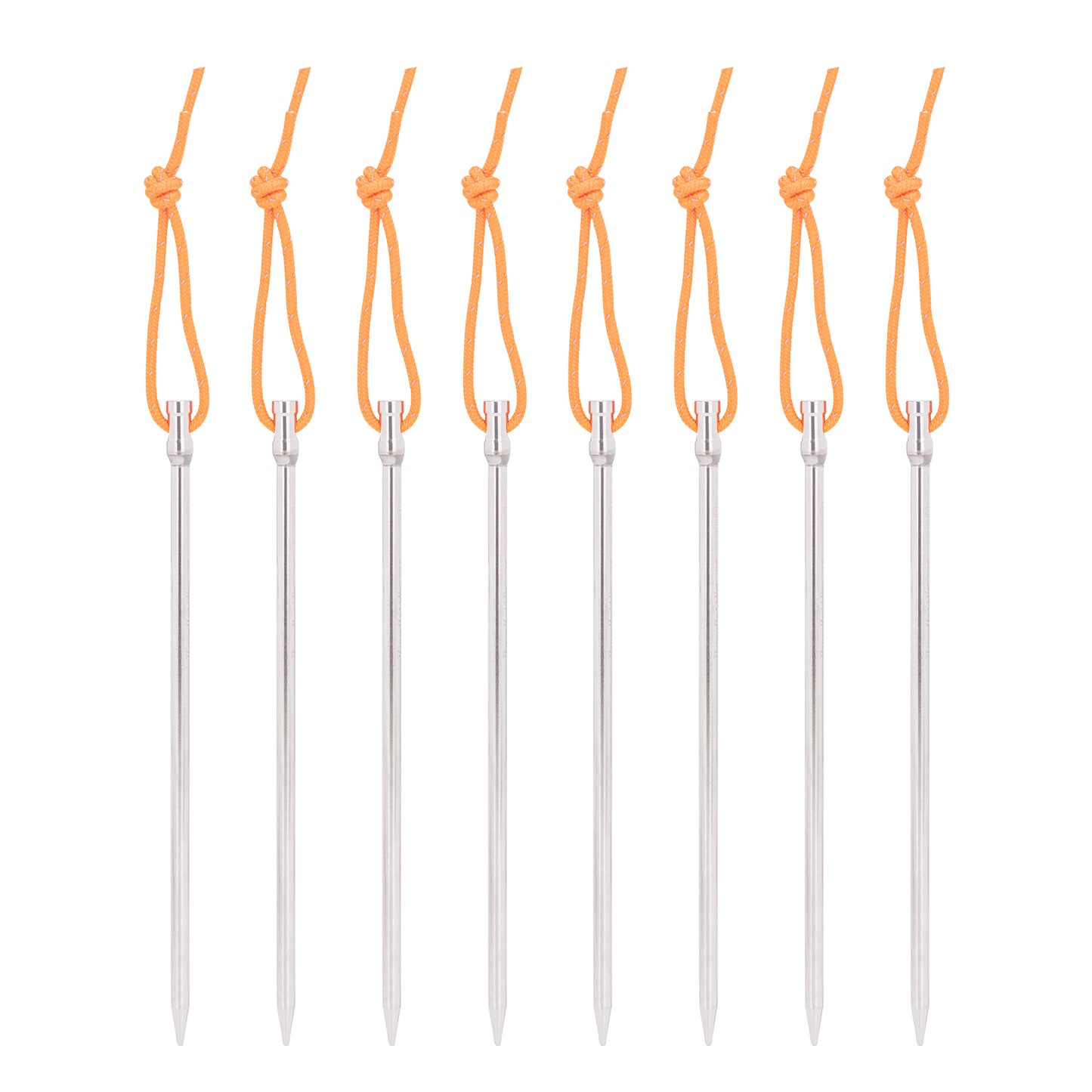 Titanium Alloy Titanium Tent Pegs 8pcs Tent Stakes Portable Tent Nails for Camping Hiking Backpacking Ultra light and stable