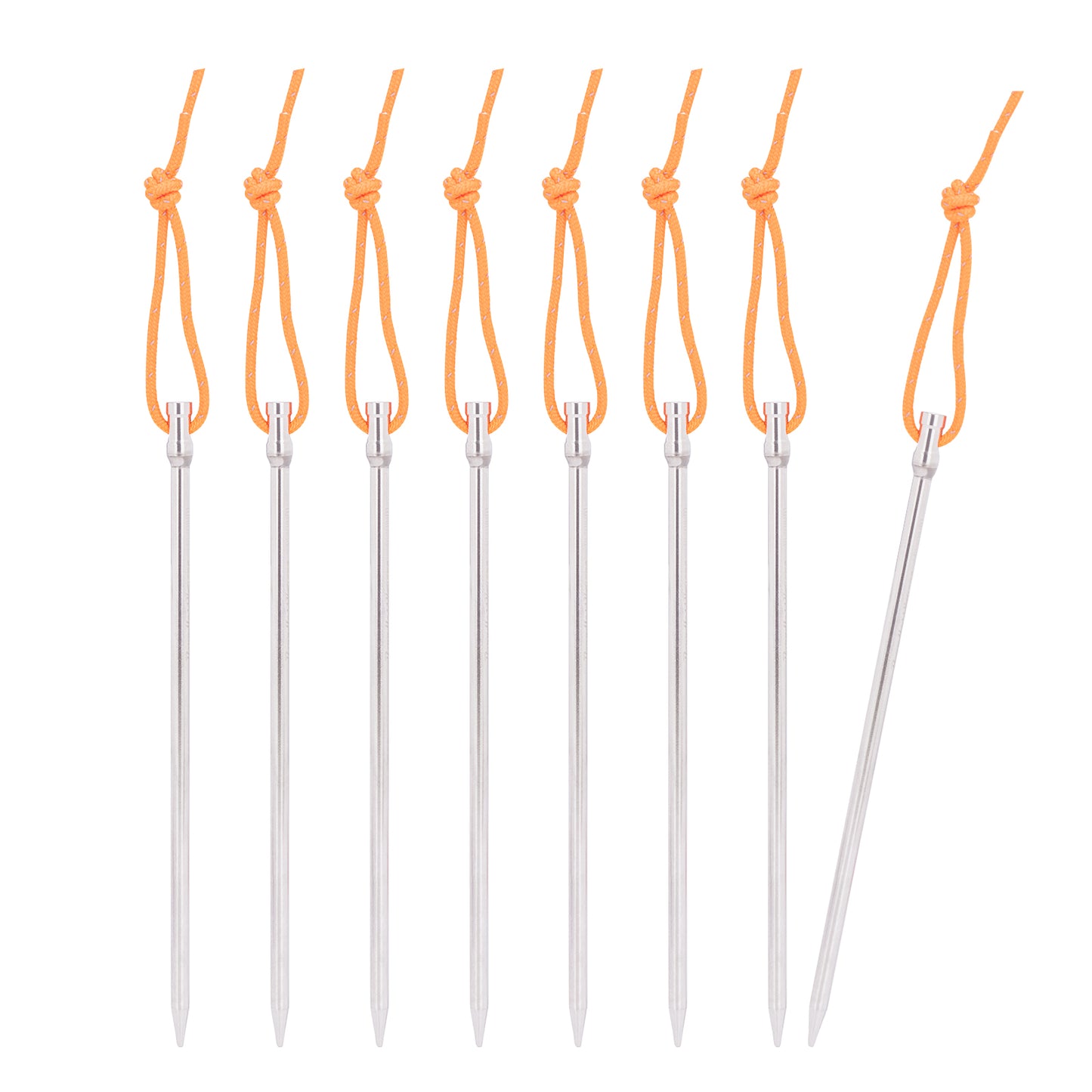 Titanium Alloy Titanium Tent Pegs 8pcs Tent Stakes Portable Tent Nails for Camping Hiking Backpacking Ultra light and stable