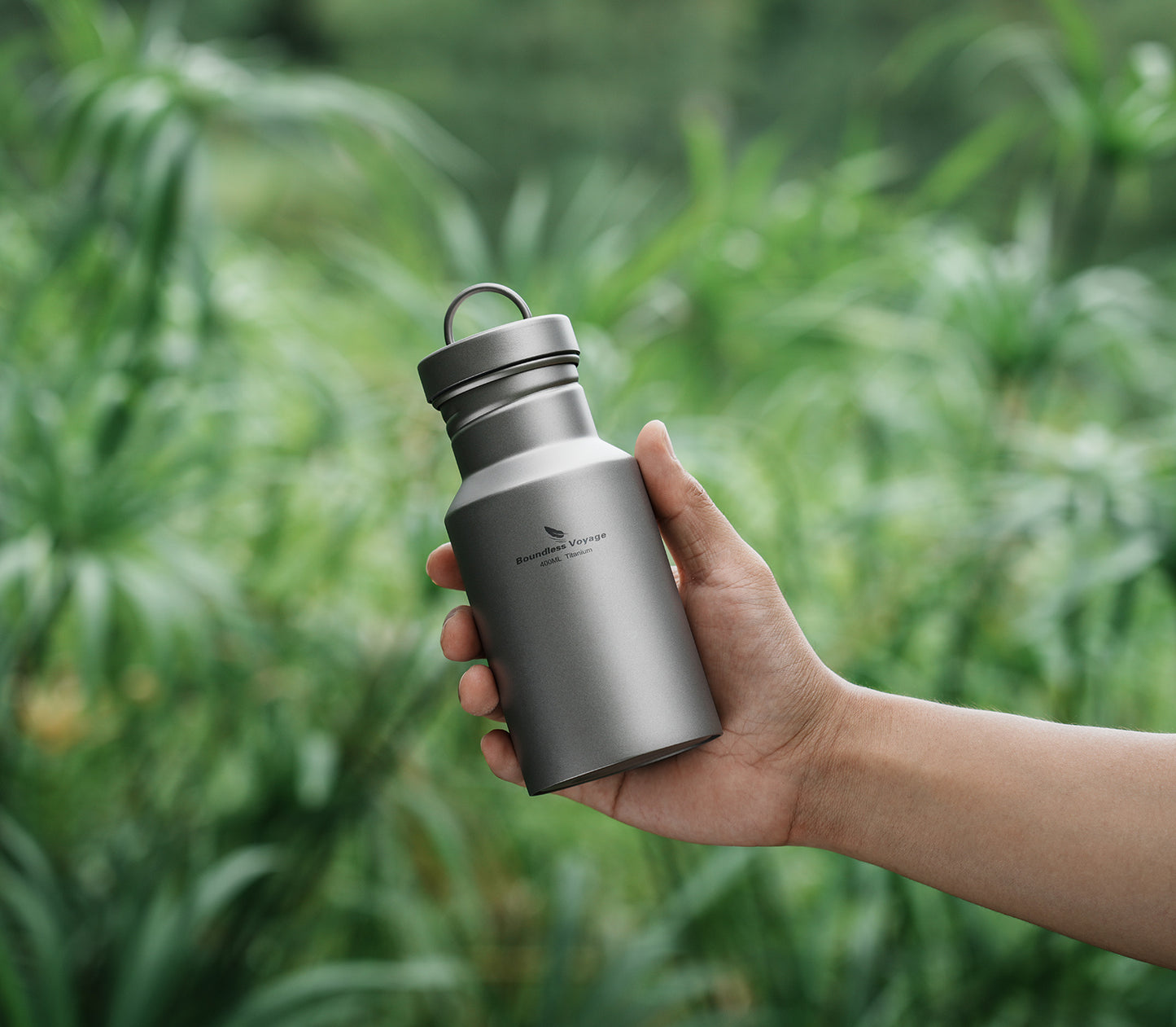 Boundless Voyage Titanium Water Bottle with Lid Wide Mouth Leak-Proof Reusable Sport Drinking Bottle for Camping Picnic Tea Coffee