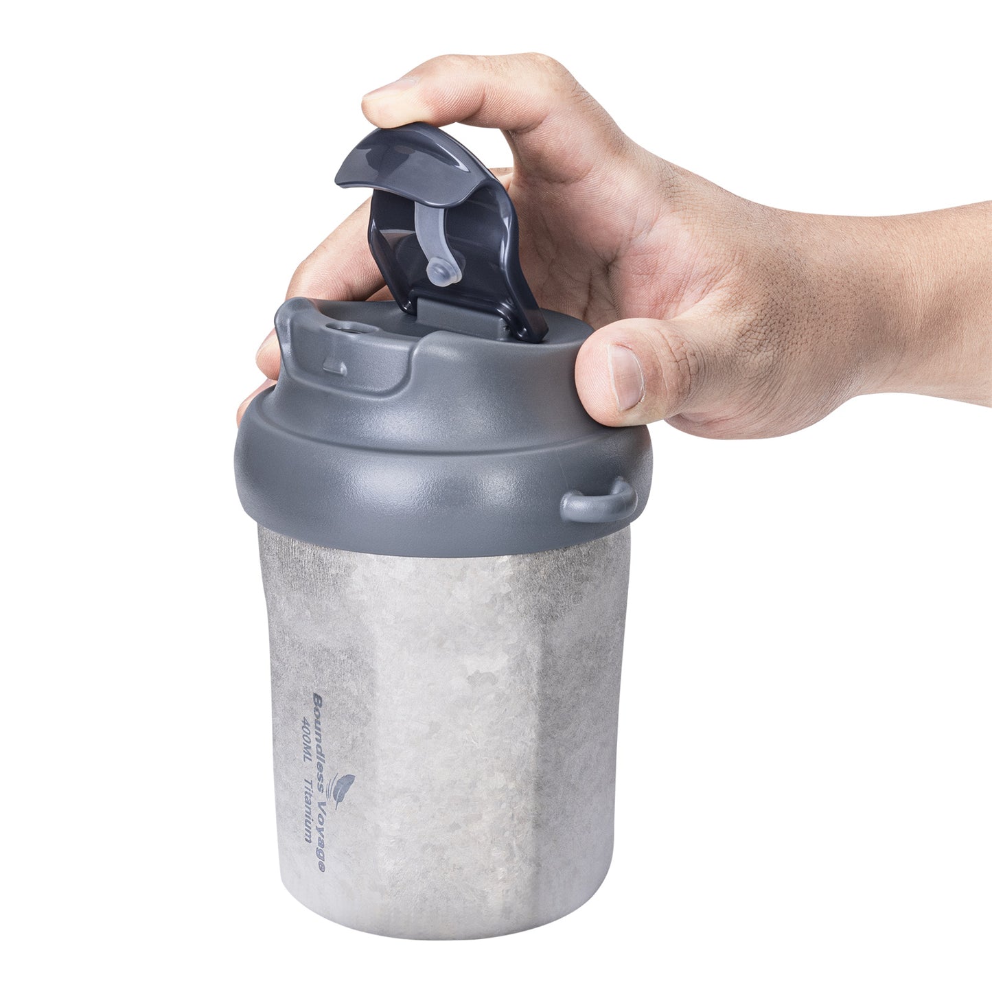 Boundless Voyage Titanium Vacuum Insulated Travel Mug – Spill-Proof Thermos Cup with Lid for Hot & Cold Coffee, Tea, Beer