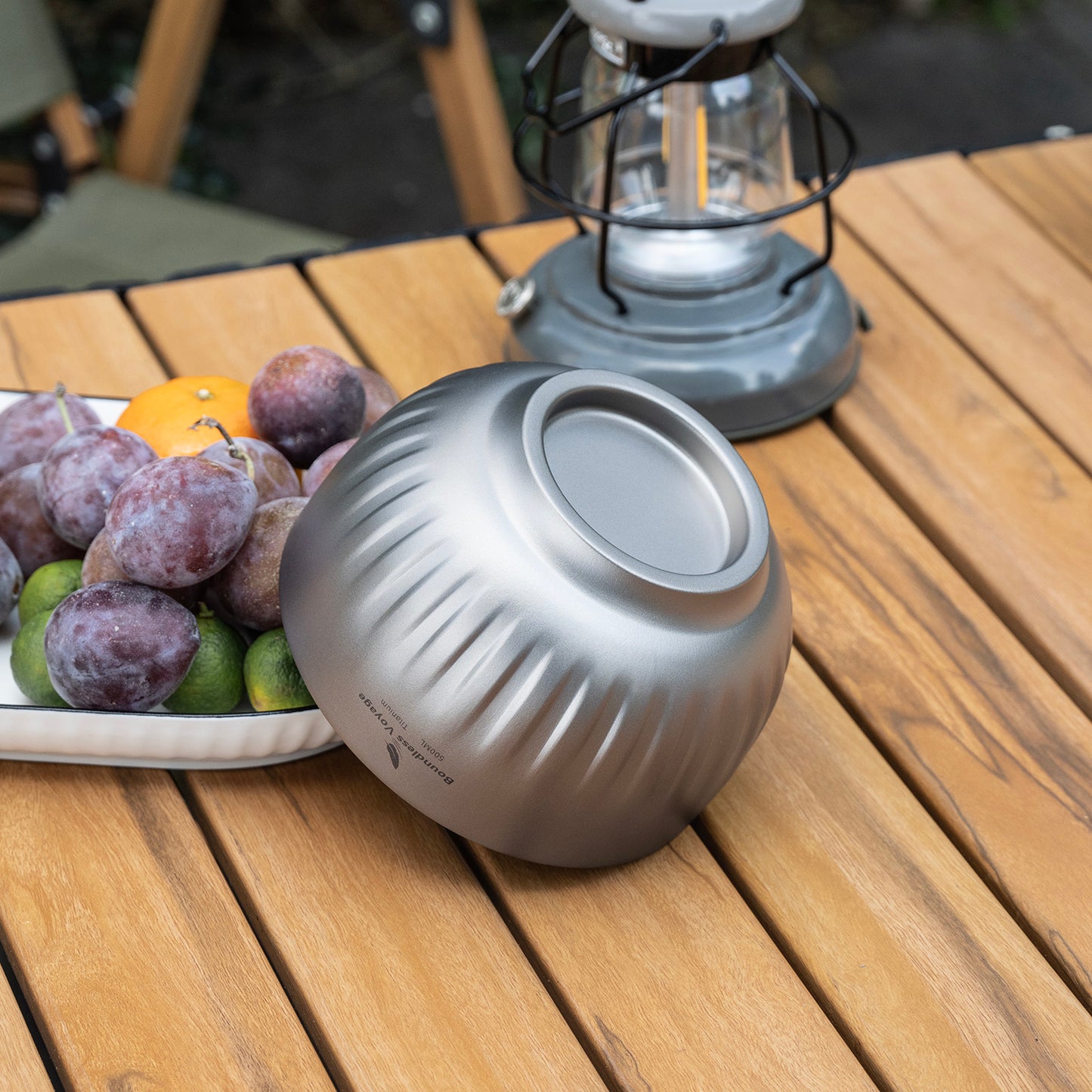 Boundless Voyage 350ml Titanium Double-Walled Bowl – Ultralight Insulated Camping Tableware for Rice, Soup & Oatmeal