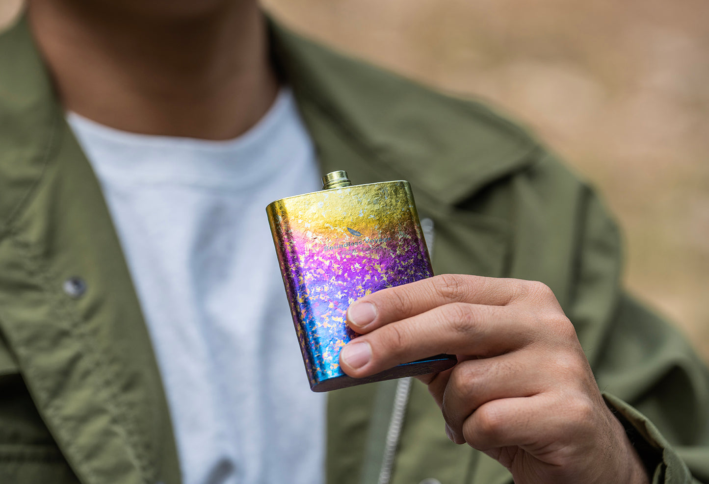 Boundless Voyage Titanium Colorful Flask Ultralight Mini Ti Flagon for Outdoor Travel Water Juice Whiskey Wine Pot Bottle 100ml