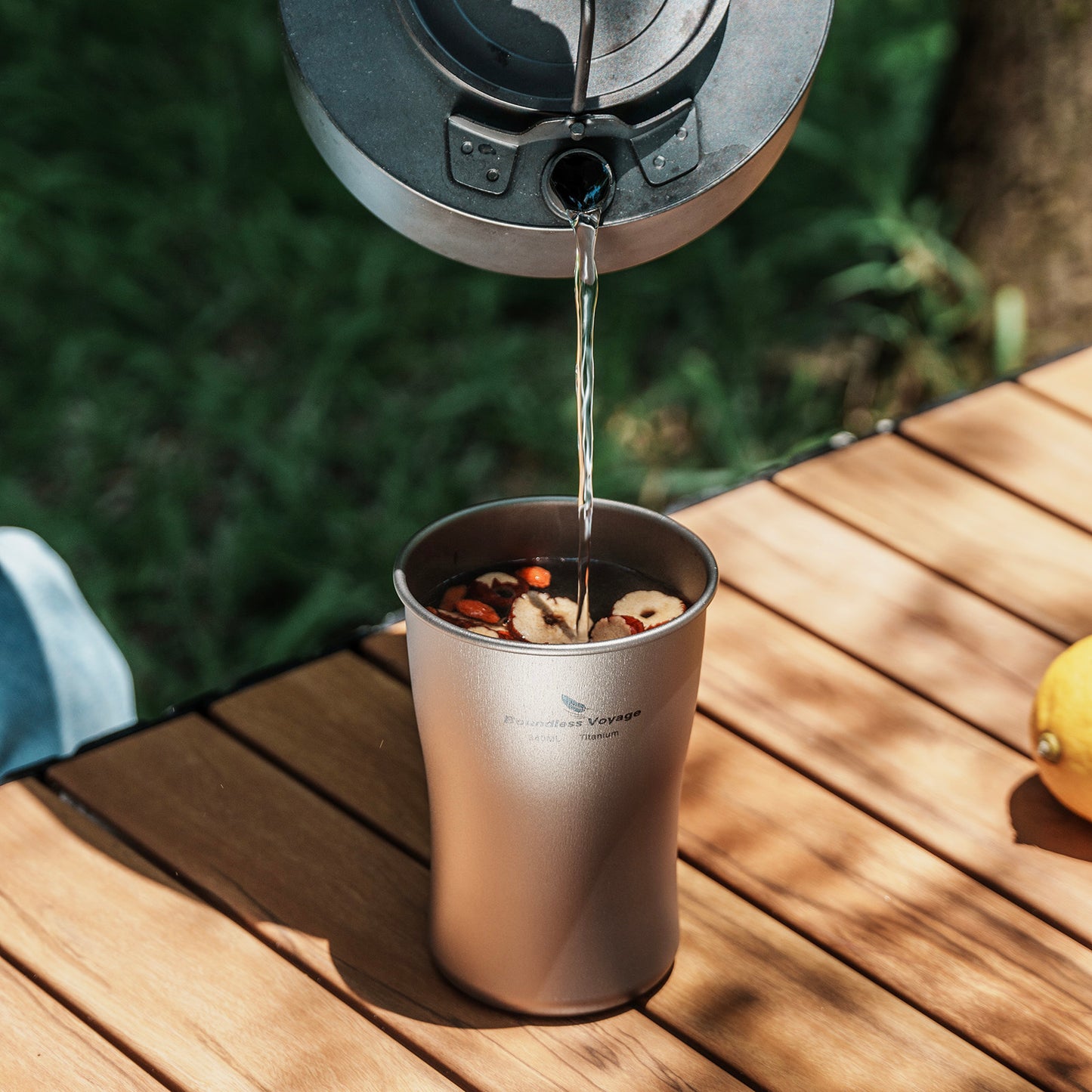 Boundless Voyage Titanium Beer Mugs Ultralight Coffee Tea Juicy Cups for Outdoor Camping Picnic 240ml 380ml 600ml