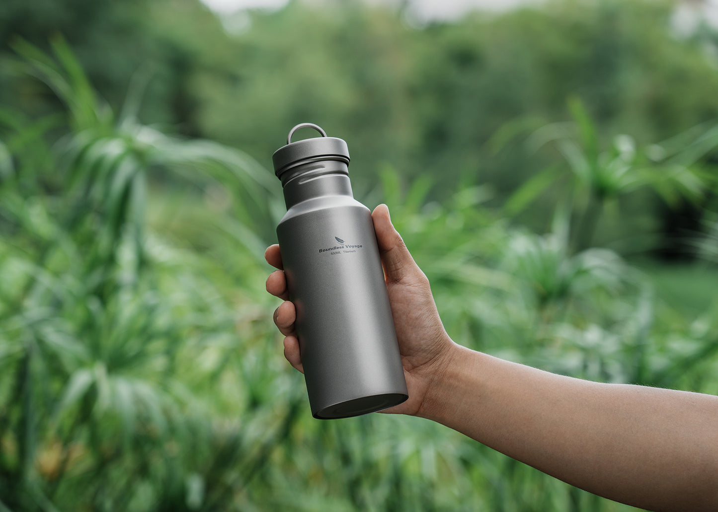 Boundless Voyage 550ml Titanium Water Bottle with Lid | Wide Mouth Leak-Proof Reusable Sport Bottle for Tea, Coffee, Camping & Hiking | Eco-Friendly Christmas & Thanksgiving Gift