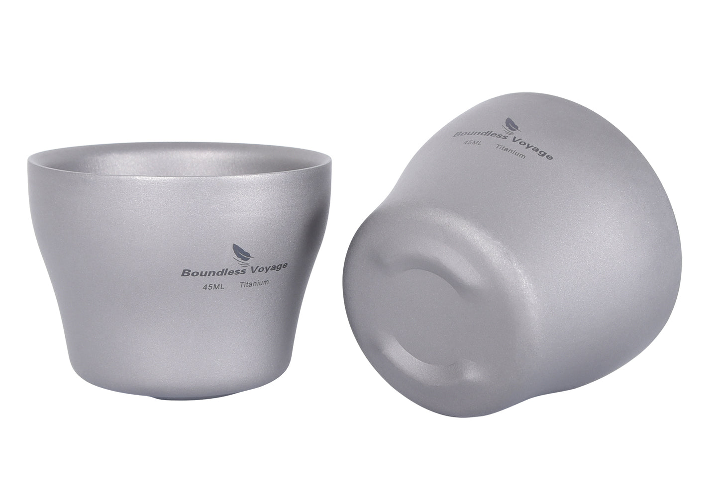 Boundless Voyage Titanium Double-walled Tea Mug with Strainer Shot Glass Outdoor Camping Portable Coffee Cup Set