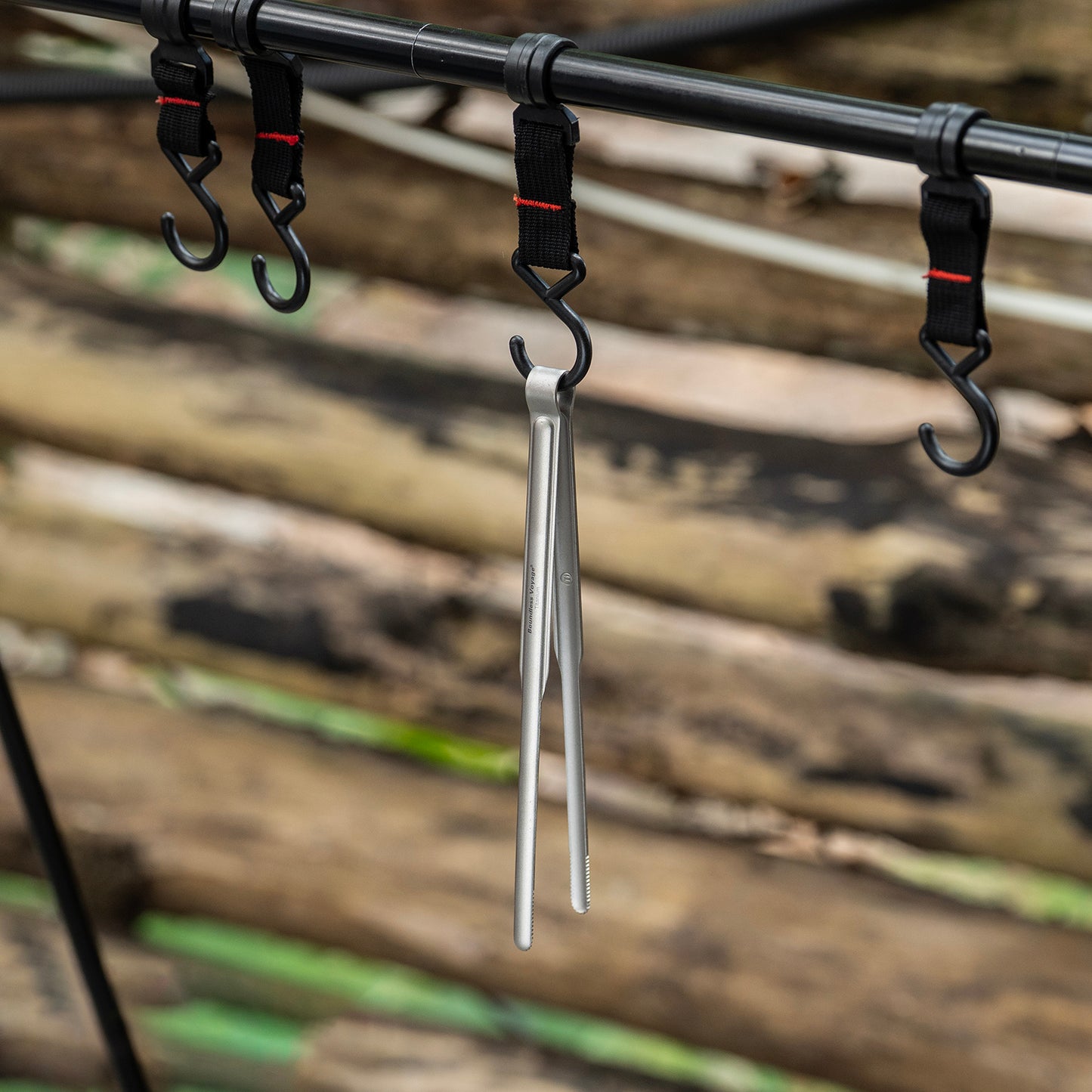 Boundless Voyage Titanium BBQ Tongs, Ultralight Heat-Resistant & Rustproof Titanium Grilling Tongs for Camping, Hiking, Outdoor Cooking