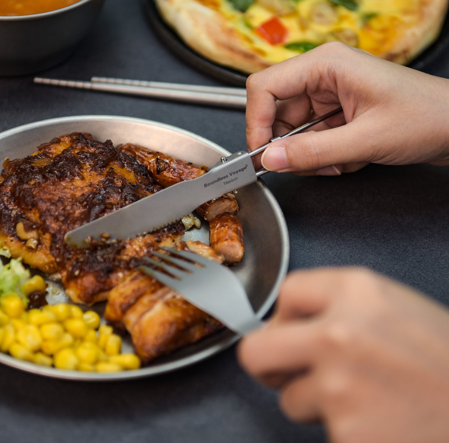 Boundless Voyage Titanium Folding Knife – Ultralight EDC Pocket Knife for Camping, Hiking & Everyday Carry