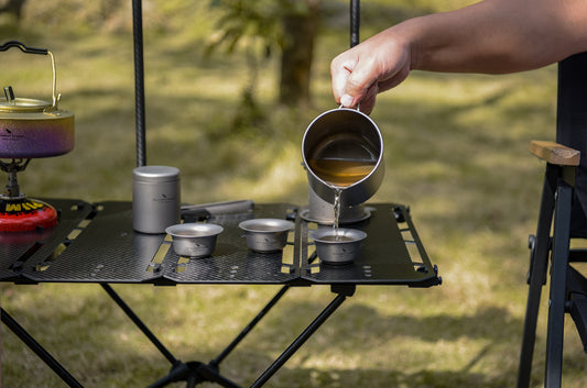 Boundless Voyage 500ml Titanium Camping Cup Set with 3 Mini Cups â Ultralight Tea & Coffee Set for Camping, Hiking & Travel