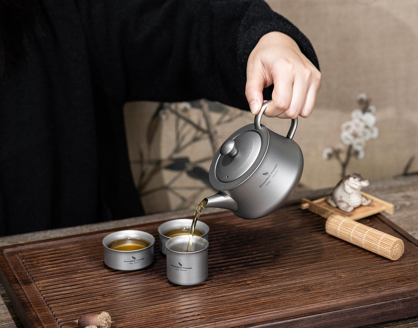 Boundless Voyage 300ml Titanium Kettle Portable Reusable Travel Coffee Tea Kettle