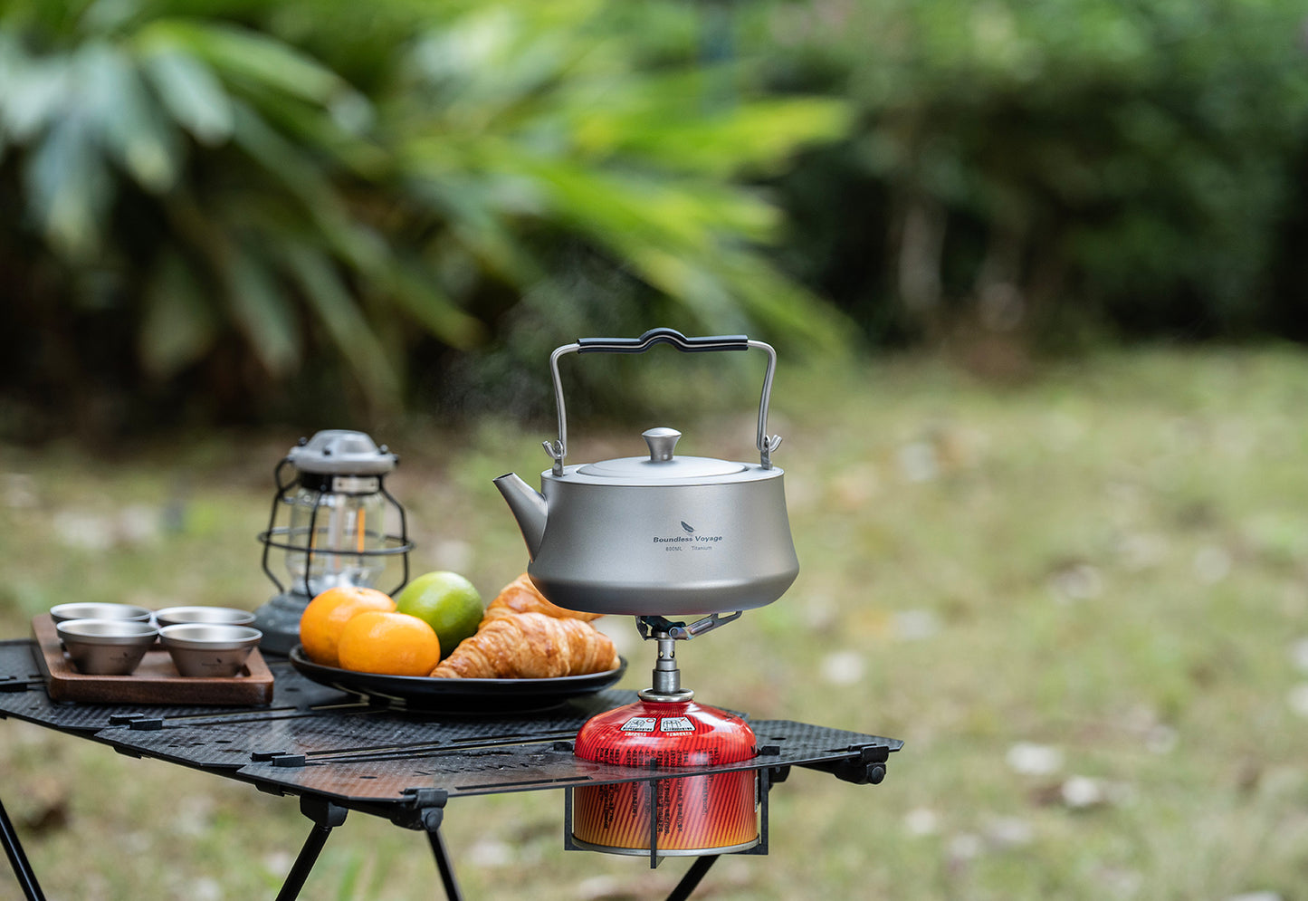 Boundless Voyage 800ML Titanium Kettle with Filter & Folding Handle Ultralight Teapot Outdoor Camping Water Jug for Loose Tea