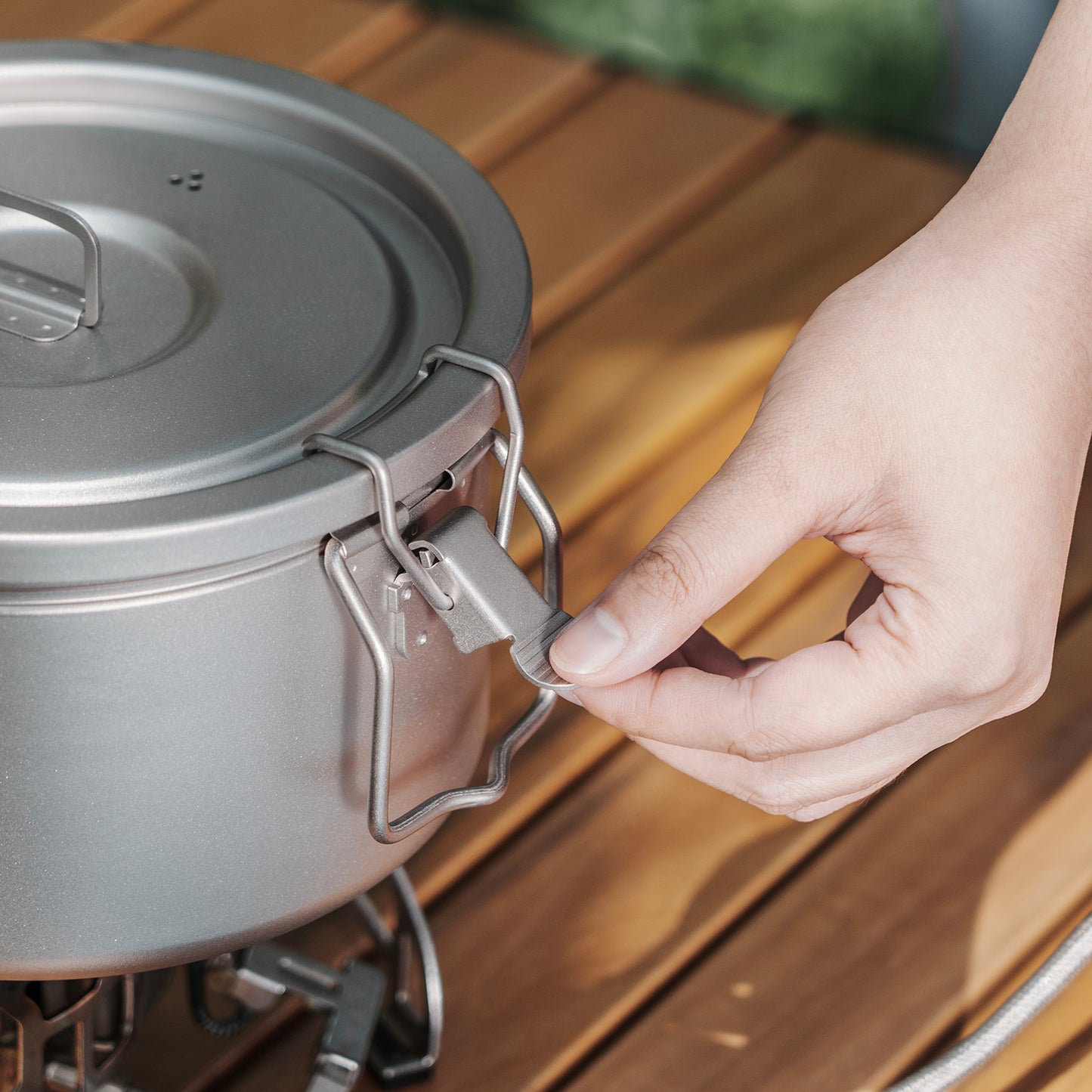 Boundless Voyage Titanium Pot Multifunctional Cooker Ultralight Rice Cooker Outdoor Cookware