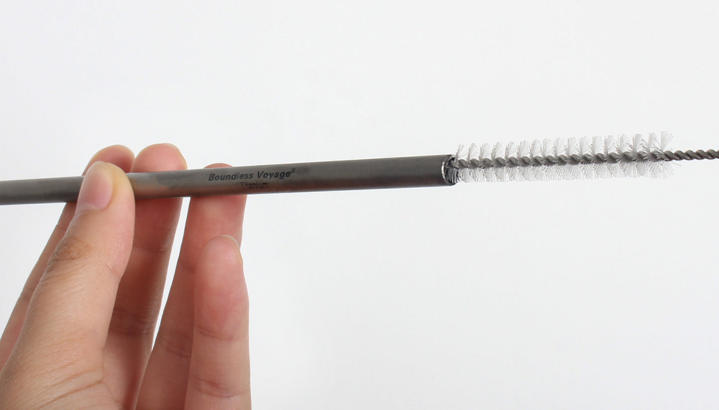 Titanium Straight Straw Reusable Ultralight Durable Eco-Friendly Metal Drinking Straw for Outdoor Camping Travel Home