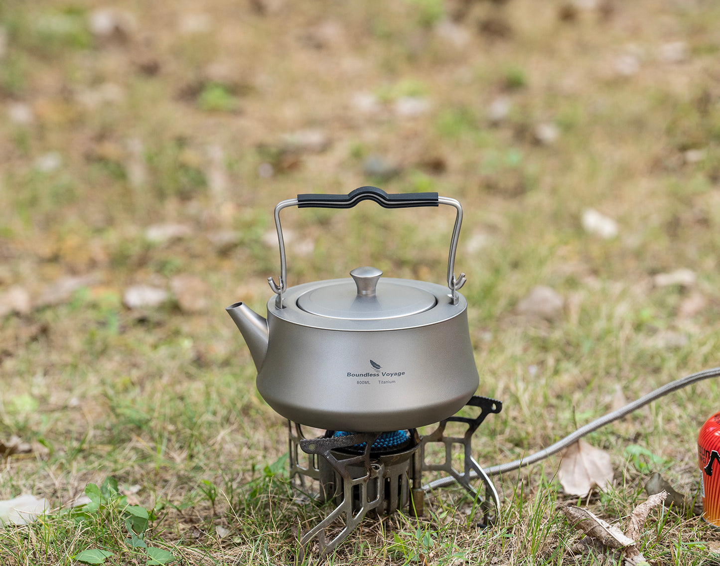 Boundless Voyage 800ML Titanium Kettle with Filter & Folding Handle Ultralight Teapot Outdoor Camping Water Jug for Loose Tea