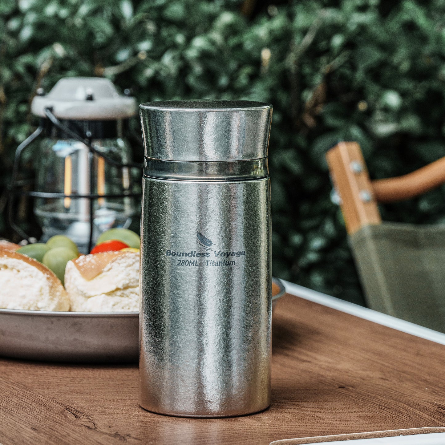Boundless Voyage 280ml Titanium Vacuum Flask Small Insulated Bottle Portable Car Travel Coffee Tea Cup Keeps Hot or Cold Mini Sports Water Bottle for Chlid Girls