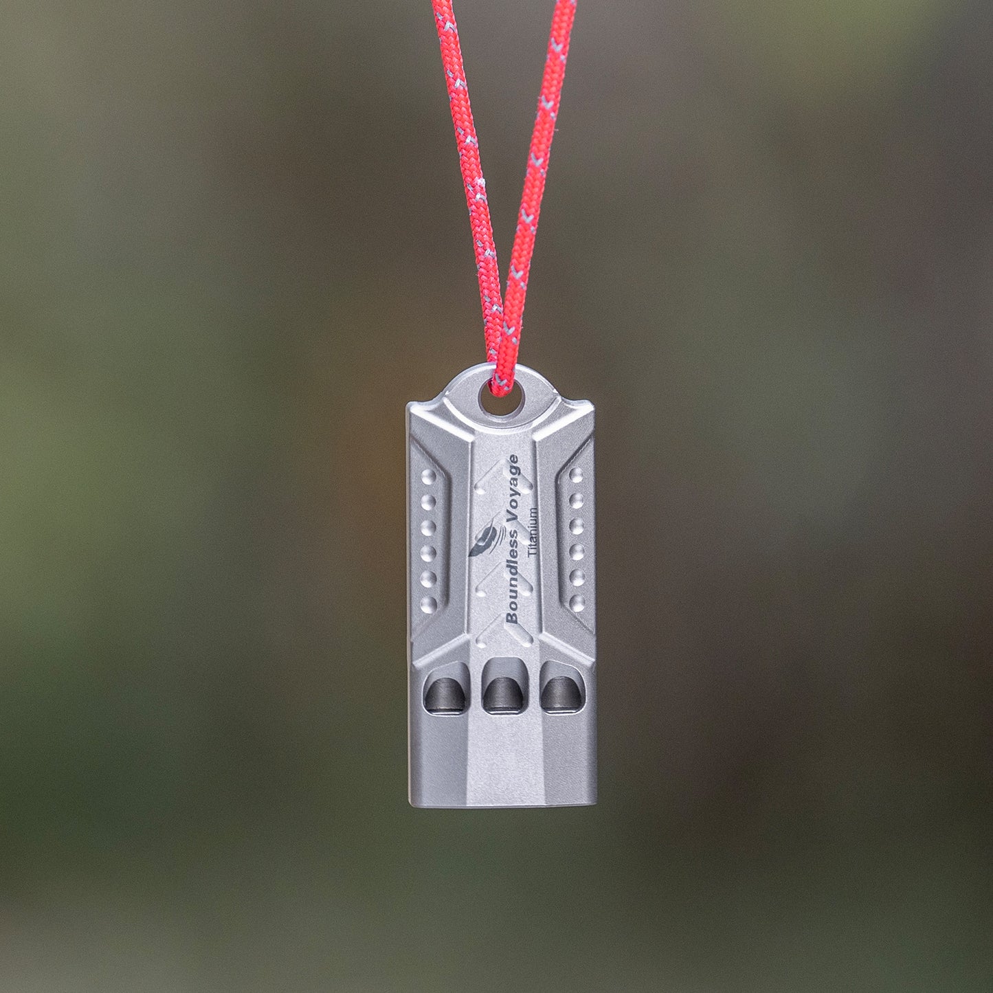 Boundless Voyage Titanium Emergency Whistle – Loud Safety Whistle with Lanyard for Camping, Hiking, Sports & EDC
