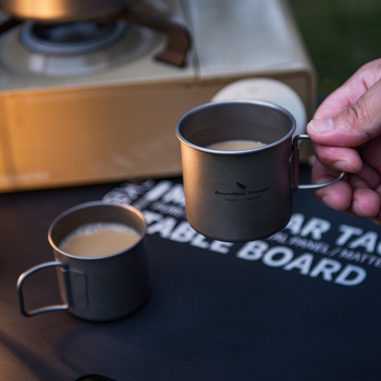 Boundless Voyage Titanium ultra lightweight 120ml and 180ml tea cup wine mug for outdoor camping coffee beer cup without lid