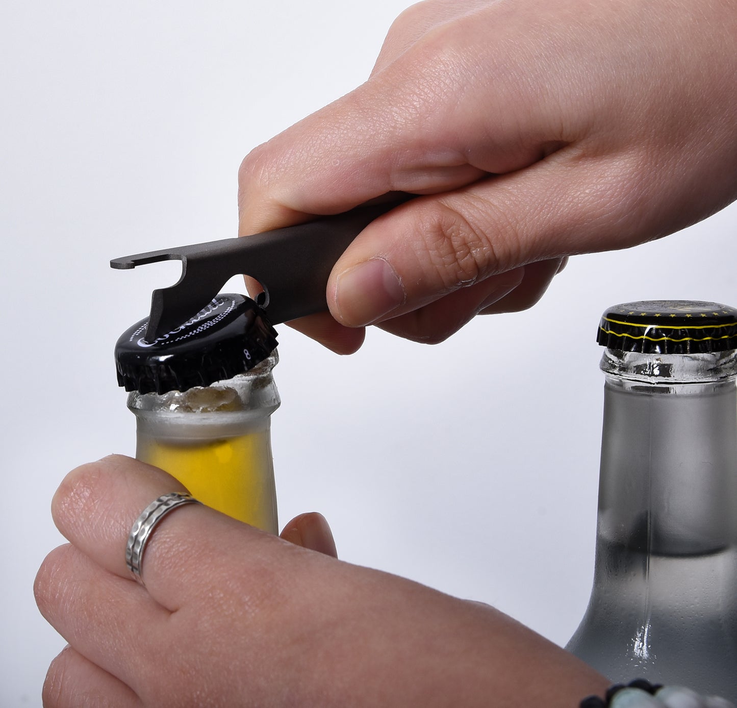 Boundless Voyage TA1 Titanium 4-in-1 Ultralight Cutlery Set – Compact Fork, Spoon, Knife & Bottle Opener for Home, Camping & Outdoor Travel