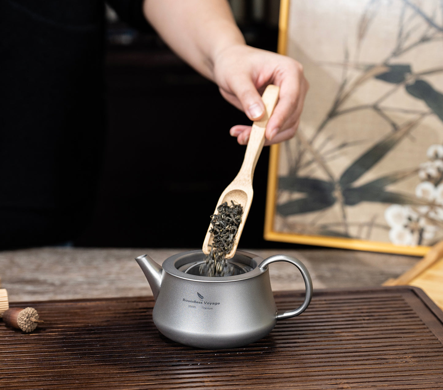 Boundless Voyage 300ml Titanium Kettle Portable Reusable Travel Coffee Tea Kettle
