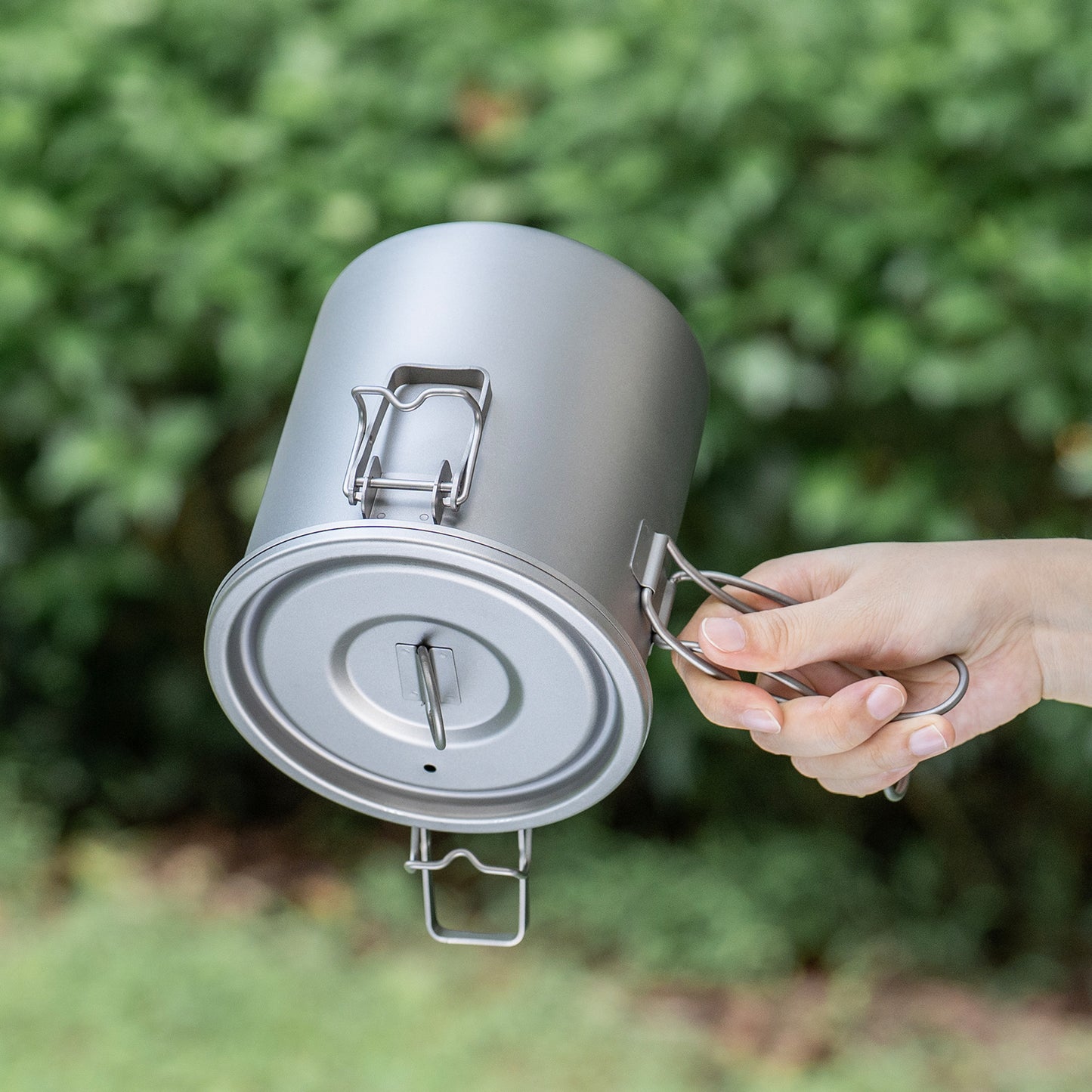 Boundless Voyage Titanium Rice Cooker Pot Ultralight Camping Cookware for Hiking & Travel