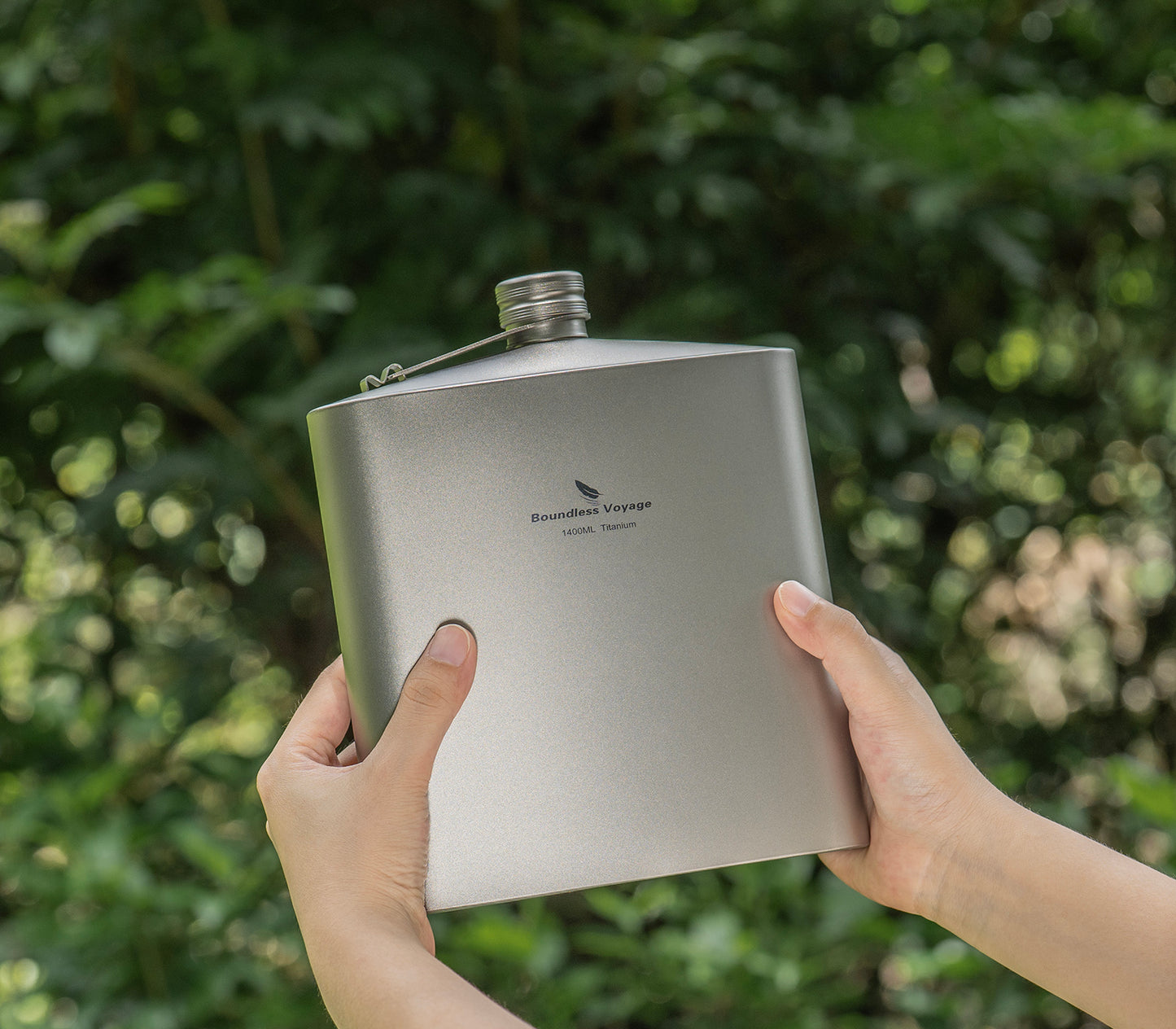 Boundless Voyage 1400ml Titanium Water Bottle – Large Capacity Sports Flask for Outdoor Camping & Hiking