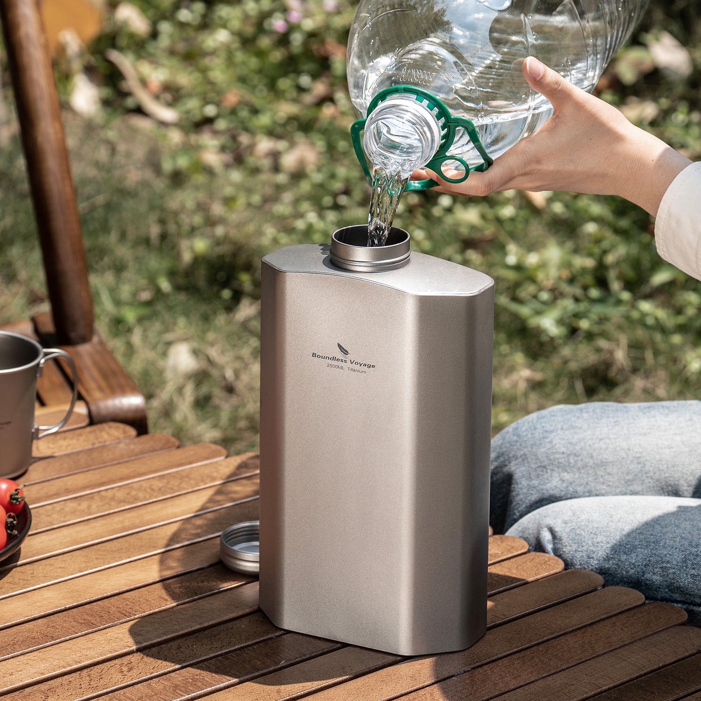 Boundless Voyage 2500ML Titanium Water Bottle – Ultralight & Leakproof Large-Capacity Drinkware for Outdoor Camping & Hiking