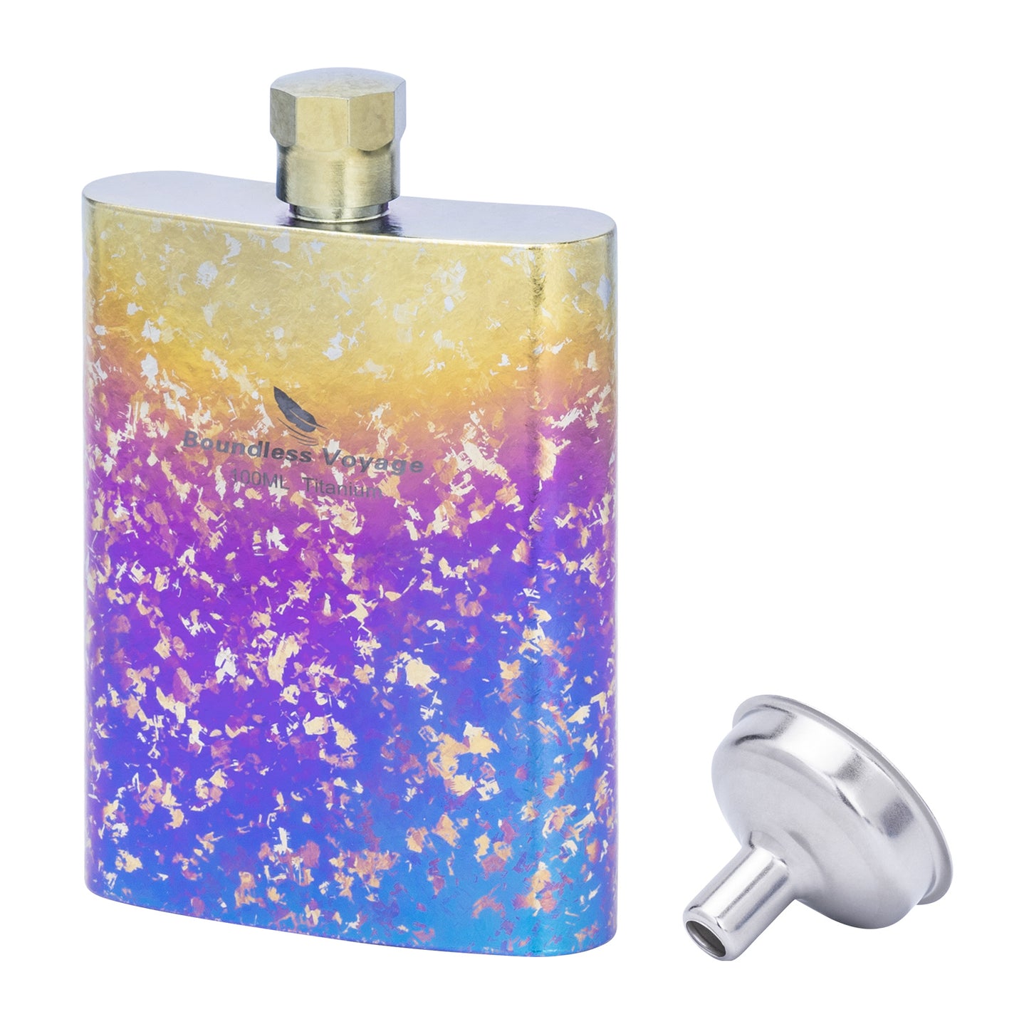 Boundless Voyage Titanium Colorful Flask Ultralight Mini Ti Flagon for Outdoor Travel Water Juice Whiskey Wine Pot Bottle 100ml
