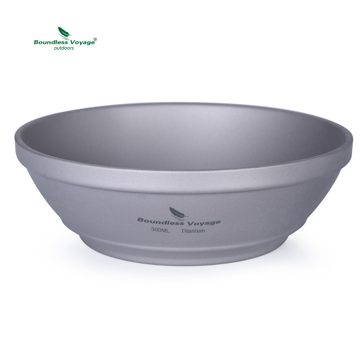 Boundless Voyage Titanium Double-Wall Bowl 300ml For Outdoor Camping Home Tableware Lightweight