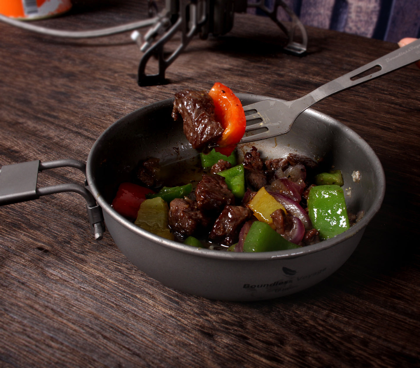 Boundless Voyage Titanium Frying Pan 5 inch Lightweight Nonstick Outdoor Camping Cookware