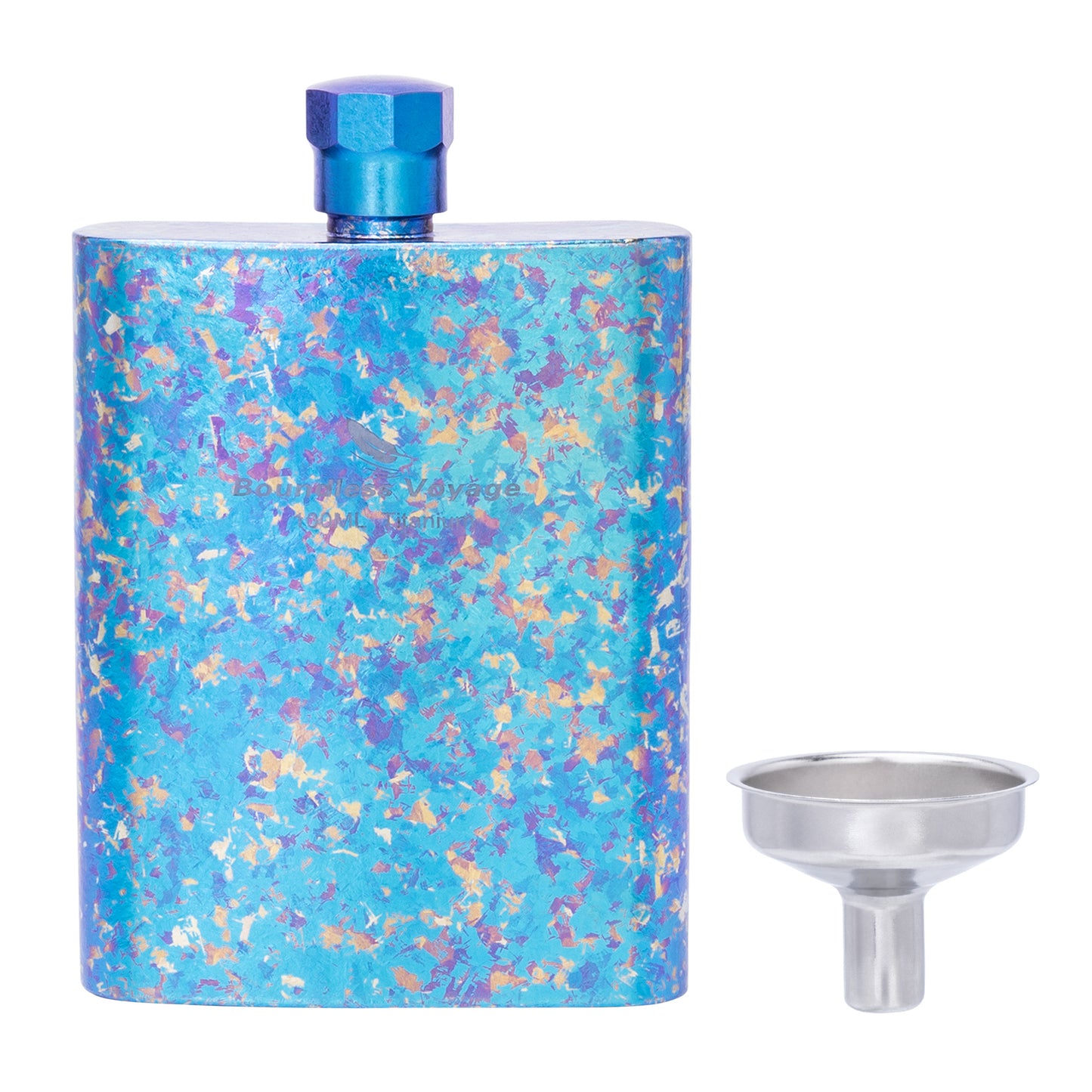 Boundless Voyage Titanium Colorful Flask Ultralight Mini Ti Flagon for Outdoor Travel Water Juice Whiskey Wine Pot Bottle 100m