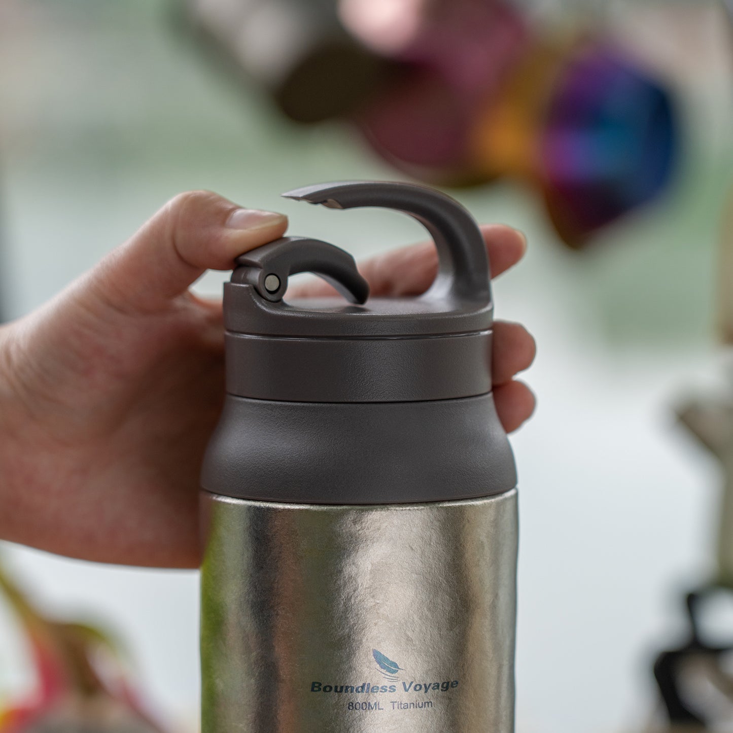 Boundless Voyage 800ml Titanium Vacuum Insulated Water Bottle | Eco-Friendly Flask with Lid Keeps Drinks Hot & Cold | Christmas & Thanksgiving Gift for Outdoor & Office