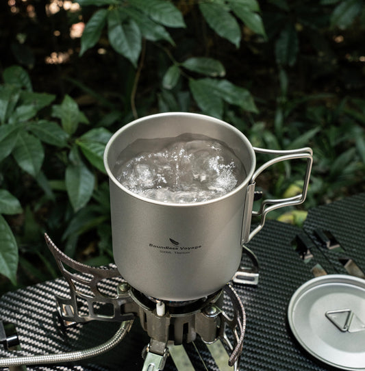 Boundless Voyage 500ml Titanium Camping Mug – Ultralight Portable Tea & Coffee Cup for Outdoor Travel