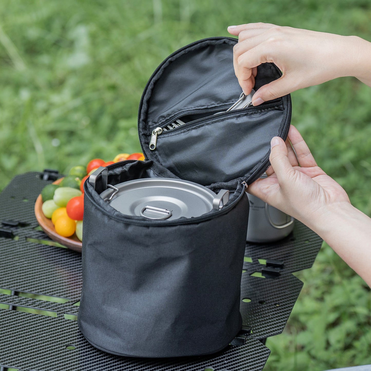 Boundless Voyage Titanium Rice Cooker Pot Ultralight Camping Cookware for Hiking & Travel
