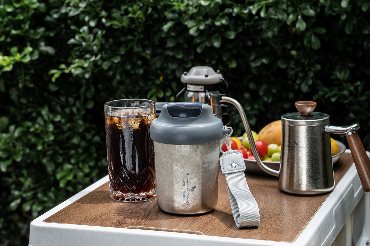 Boundless Voyage Titanium Vacuum Insulated Travel Mug – Spill-Proof Thermos Cup with Lid for Hot & Cold Coffee, Tea, Beer