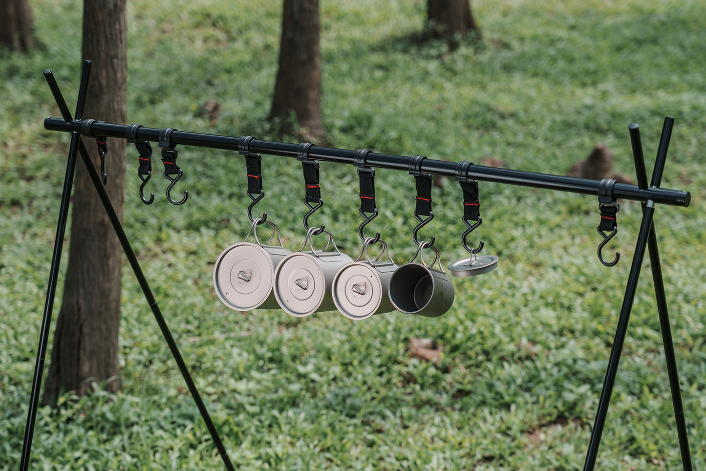 Boundless Voyage 3-Piece Ultralight Titanium Nesting Cup Set | 200/300/450ml Stackable Camping Mug Kit