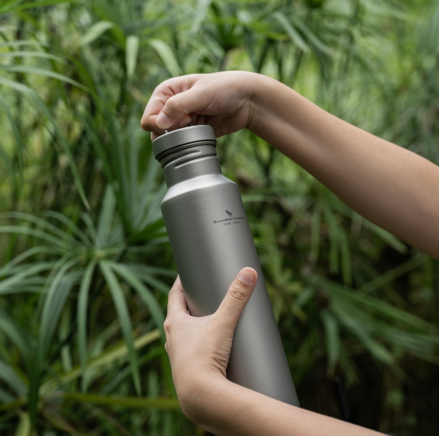 Boundless Voyage 750ml Titanium Water Bottle with Lid | Wide Mouth Leak-Proof Reusable Sport Bottle for Tea, Coffee, Camping & Hiking | Eco-Friendly Christmas & Thanksgiving Gift