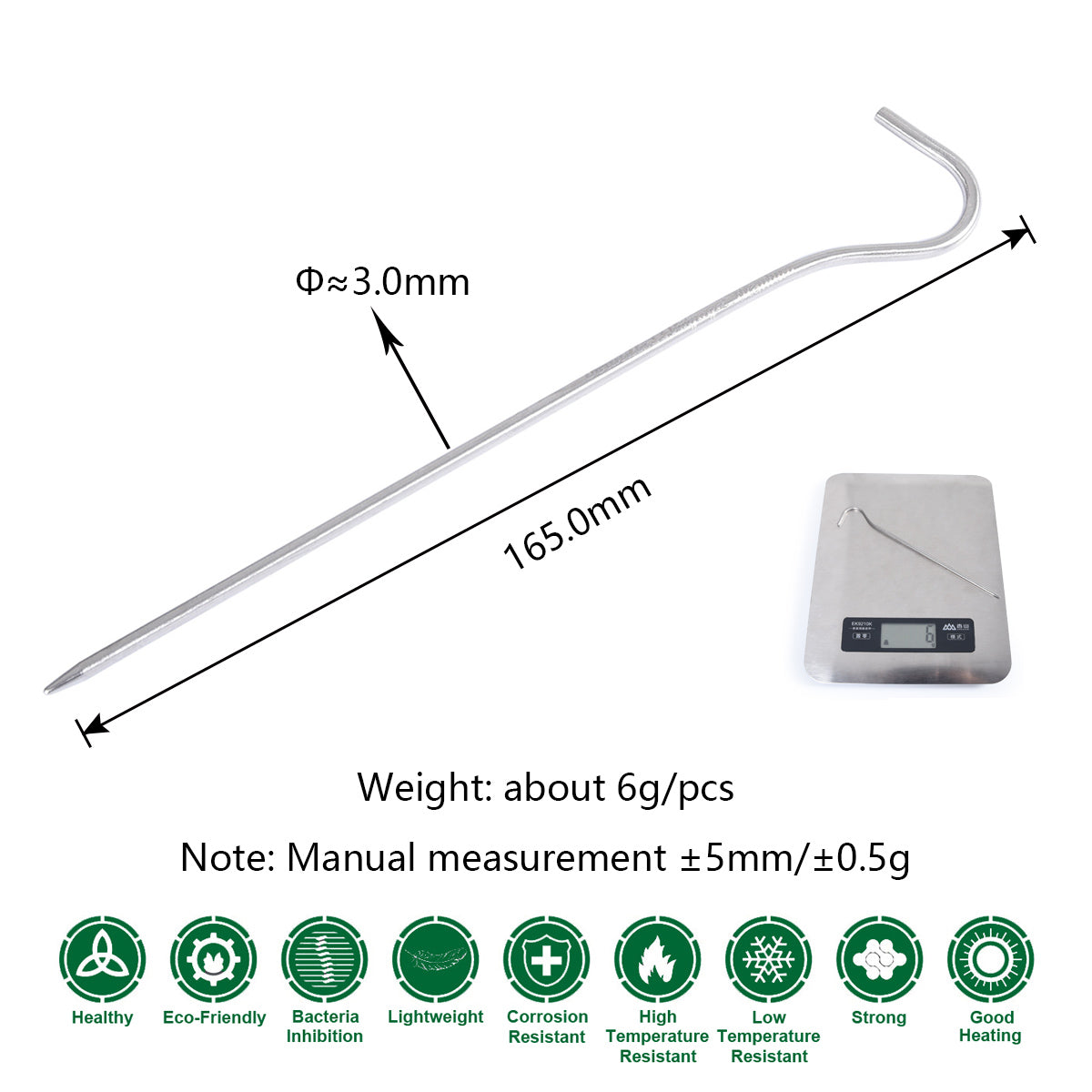 Boundless Voyage Titanium Tent Pegs Nail Stake 8pcs For The Ultimate Camping Gear for Lightweight Durability and Unbeatable Strength