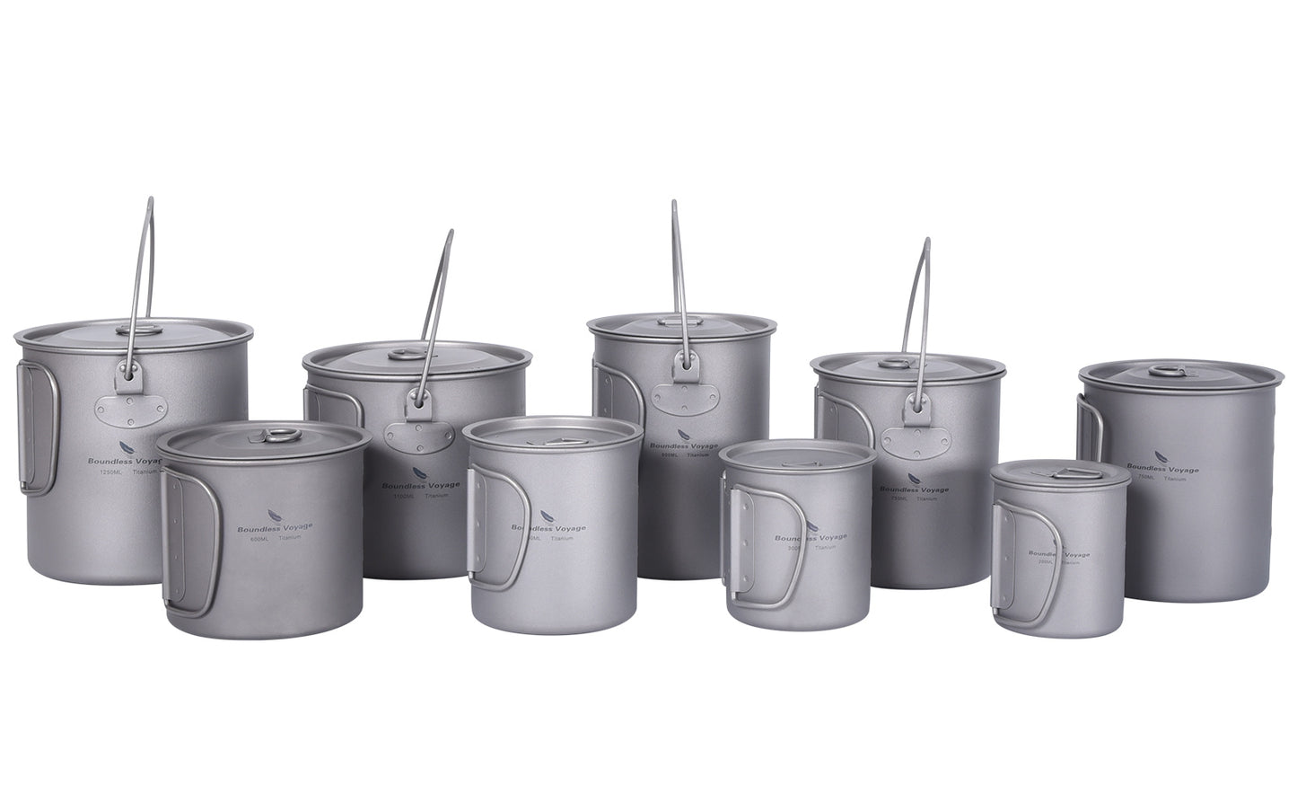 Boundless Voyage Titanium 900ml Camping Mug Pot – Ultralight Hanging Cup with Folding Handle for Hiking, Cooking & Outdoor Use