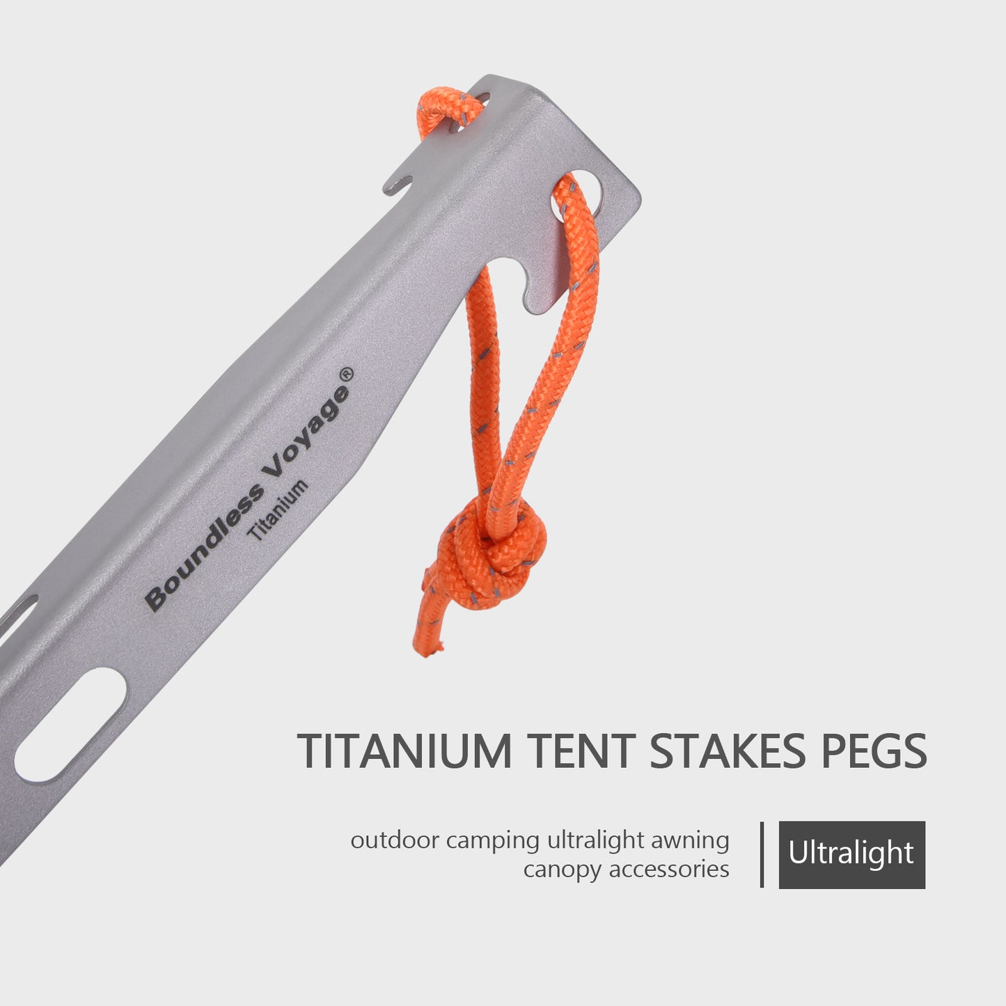 Boundless Voyage Titanium Tent Stakes Pegs Nails Outdoor Camping Ultralight Awning Canopy Accessories 8 pieces