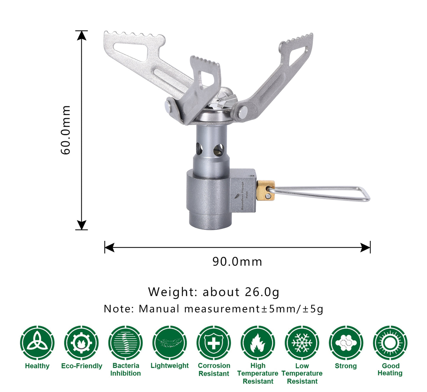 Boundless Voyage Titanium Stove Mini Camping Stove For Outdoor Light Weight